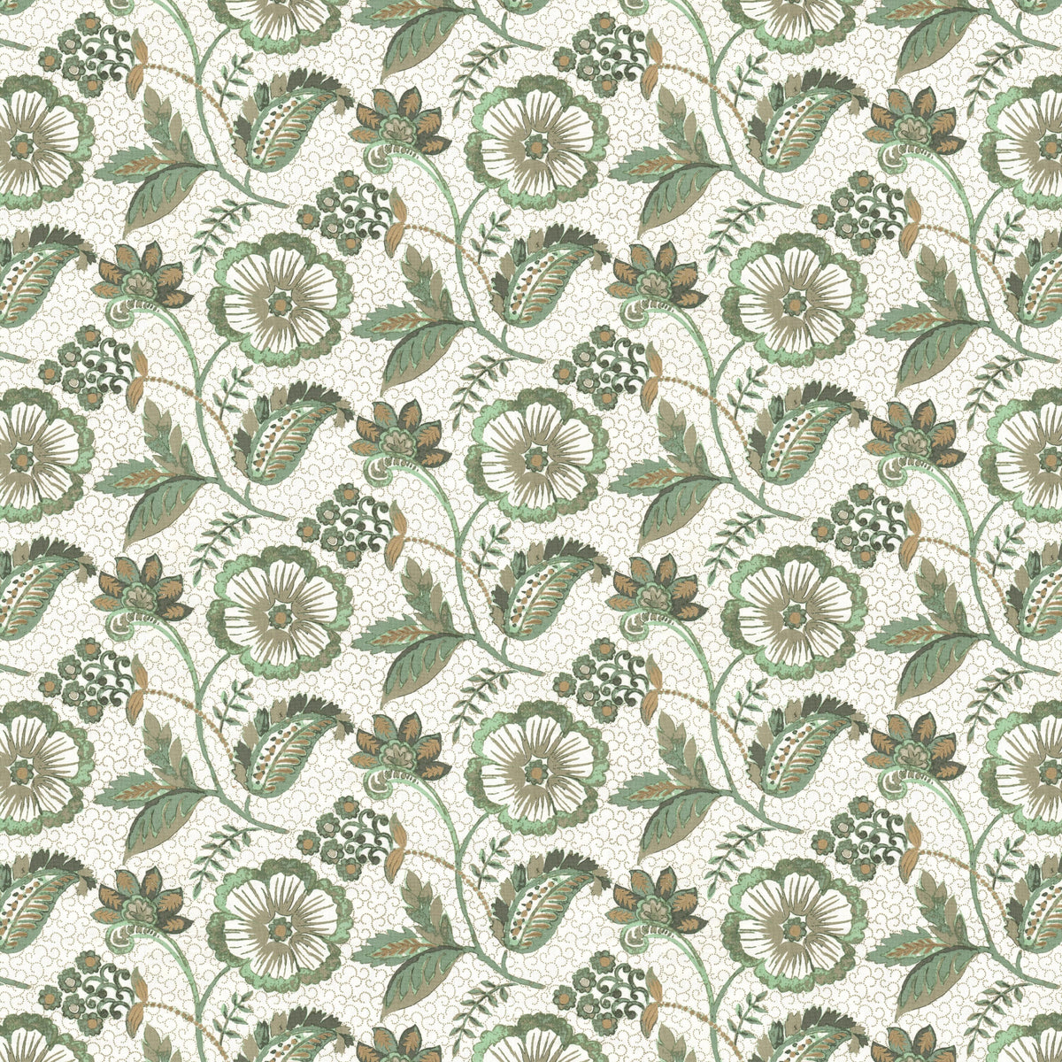 STOUT TEXTILES MULTIPURPOSE,PRINT TRANSITIONAL,, FLORAL AQUA - JASM-2