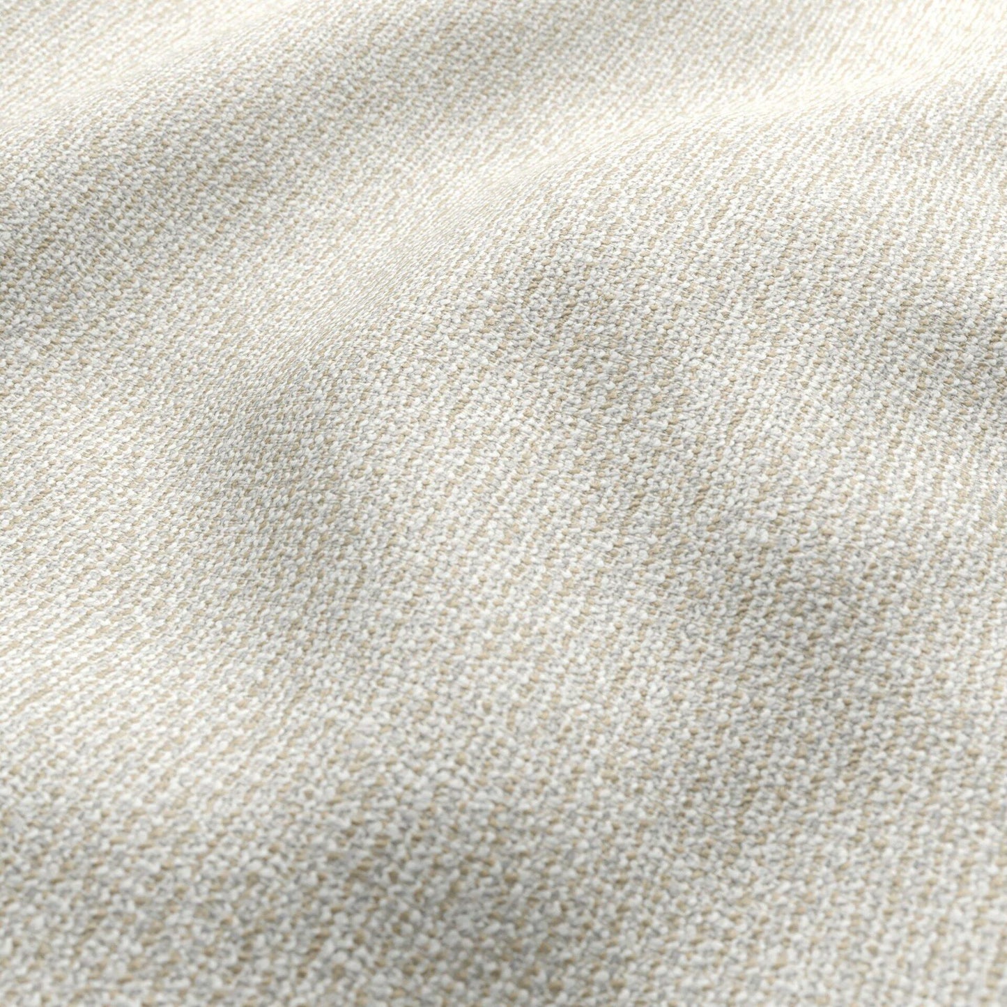 Cream-beige woven fabric close-up with textured fibers and soft folds.