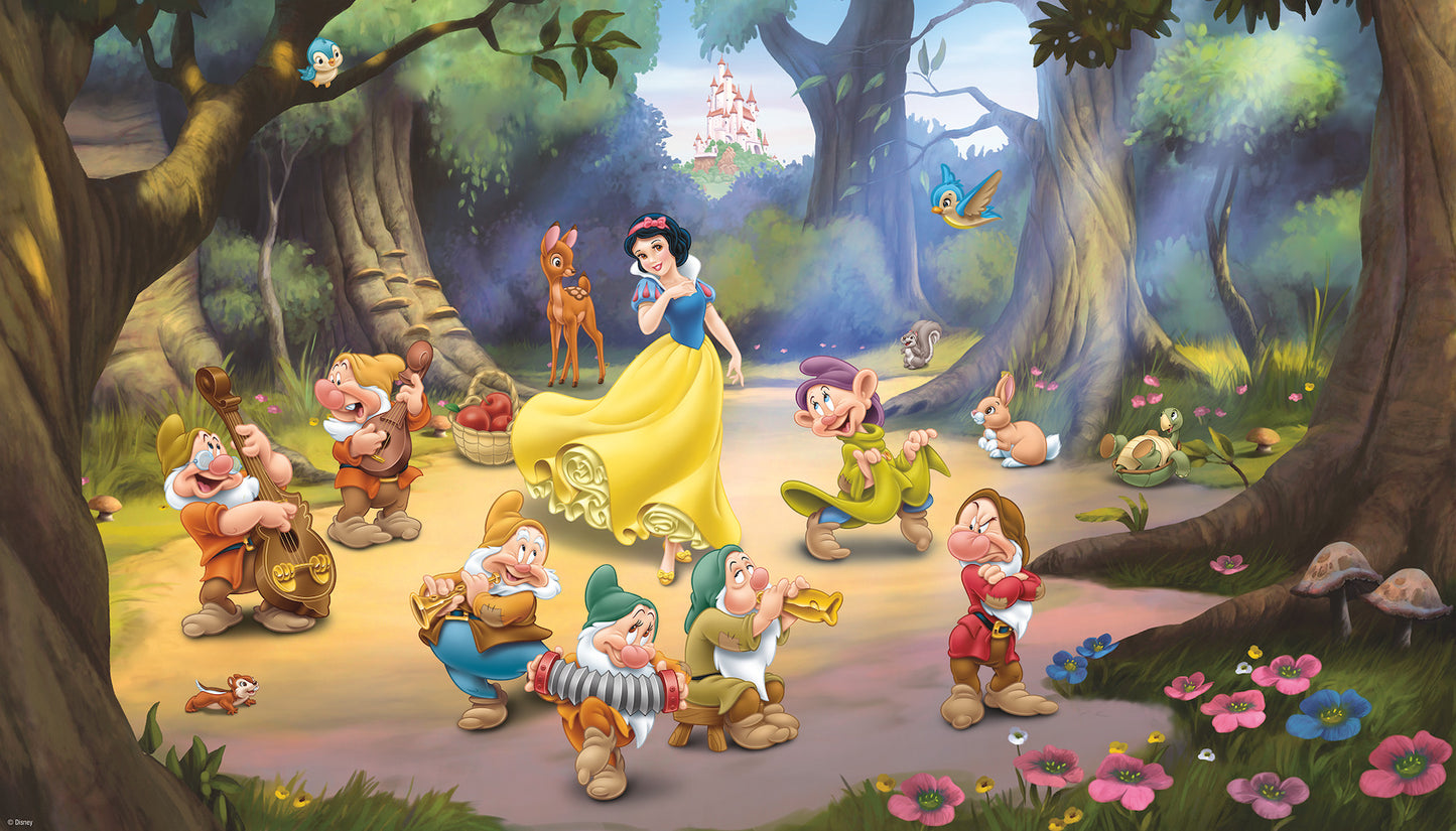 York Wallcoverings RoomMates Disney Princess - Snow White and The Seven Dwarfs Wall Mural Whimsical Licensed Multicolor Wallpaper - JL1281M