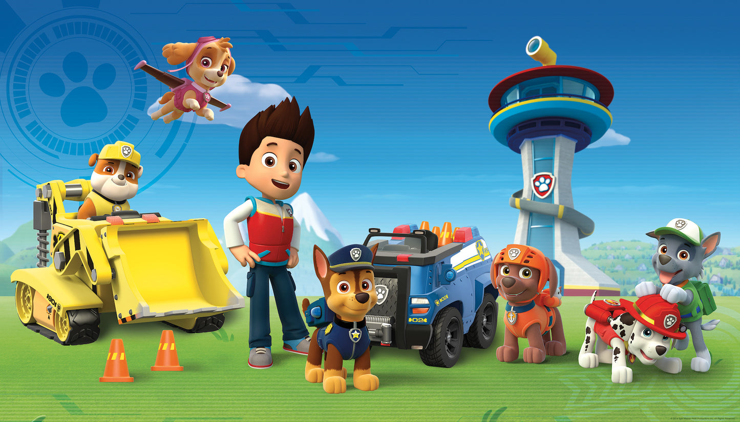 York Wallcoverings RoomMates Paw Patrol XL Chair Rail Wall Mural Kids Licensed Multicolor Wallpaper - JL1341M