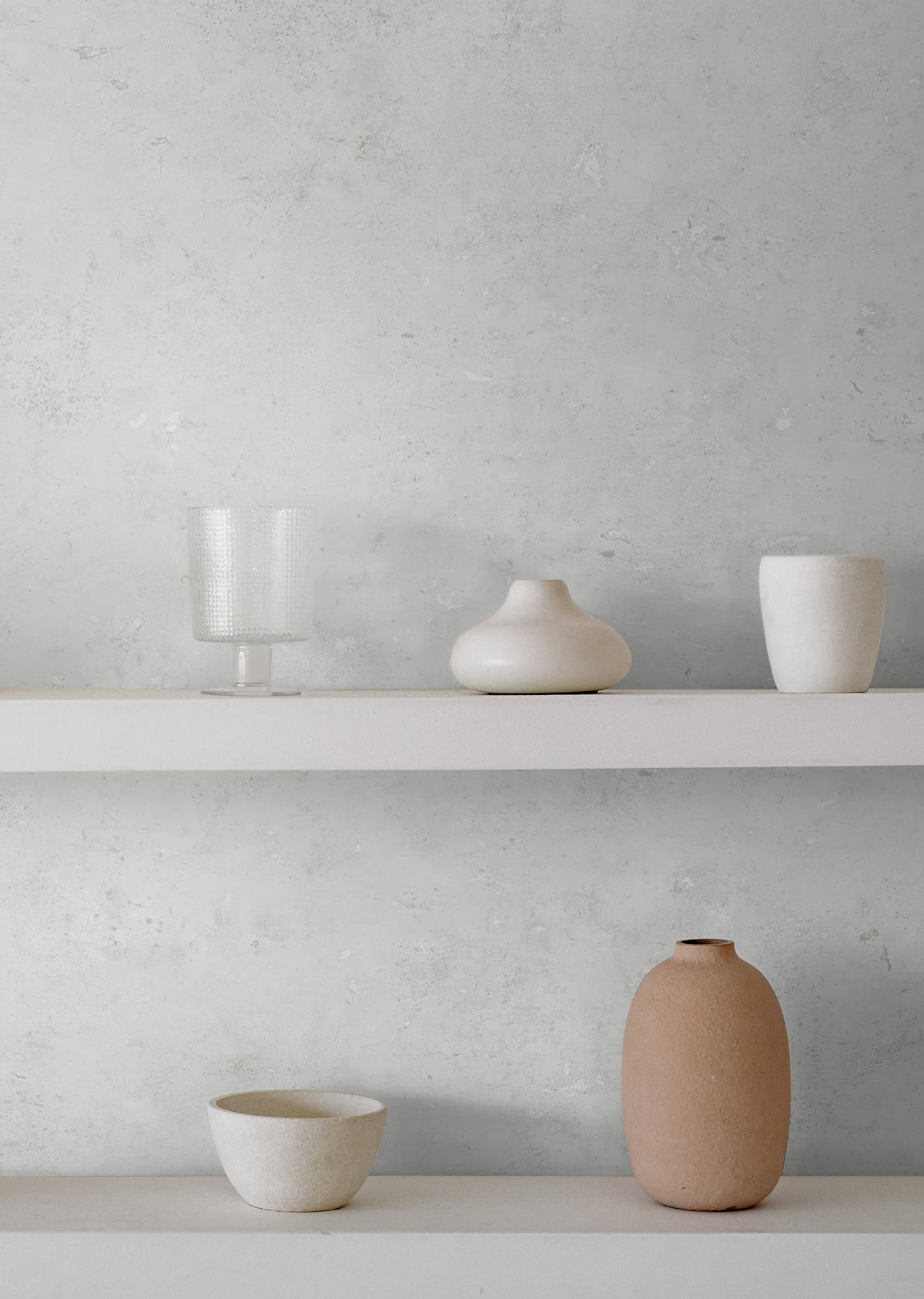 Seabrook Designs Japandi Style Hana Faux Rustic Off-White Matte - JP10200