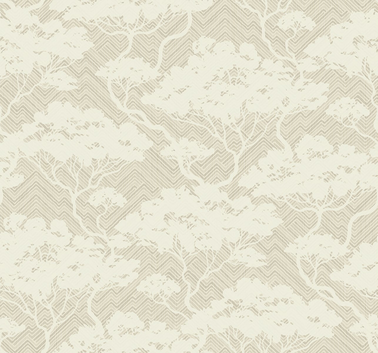 Seabrook Designs Japandi Style Nara Stringcloth Botanical Rustic Beige Matte - JP11706