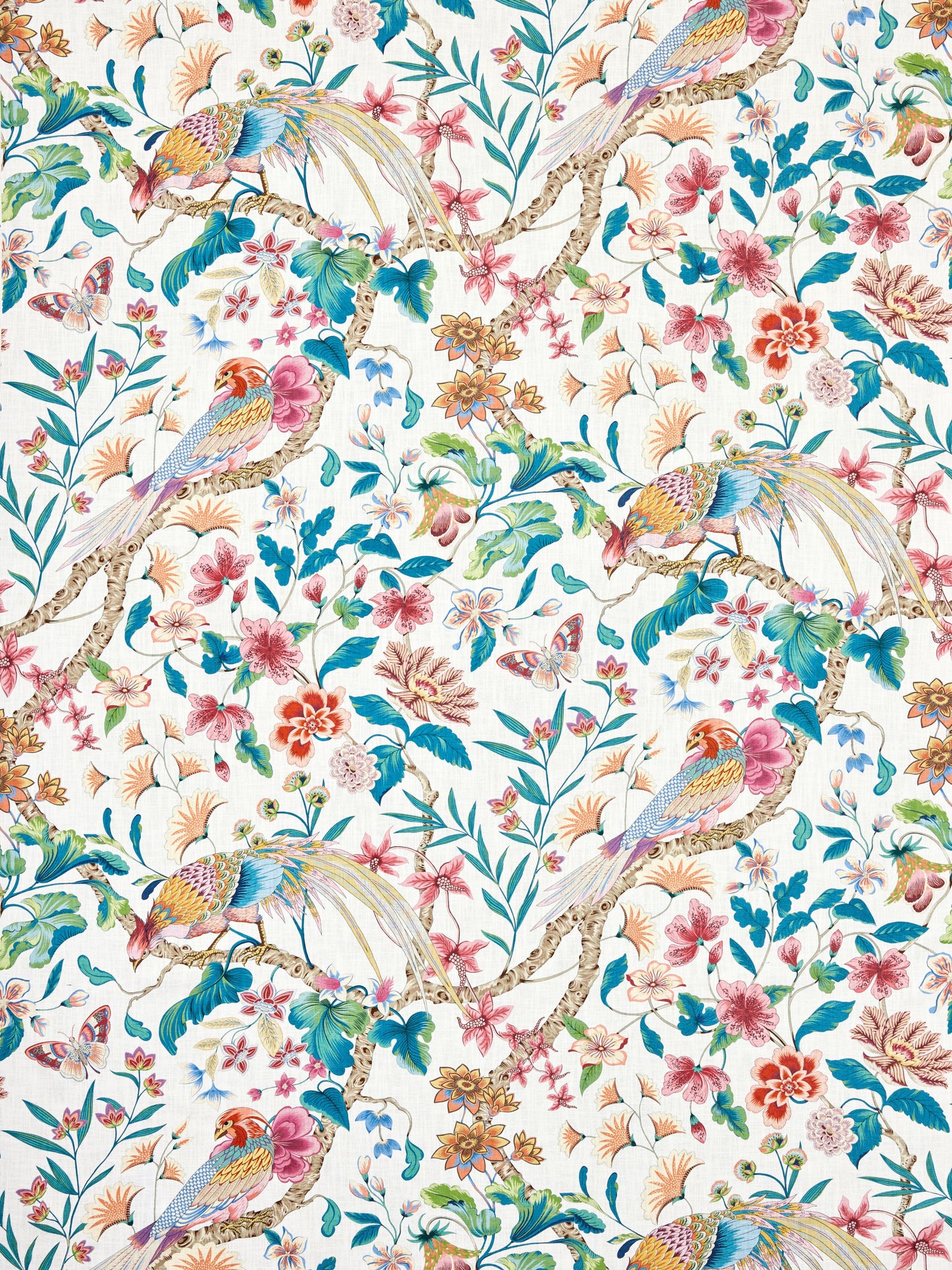 SCALAMANDRE BOTANY BAY FABRIC PERENNIAL GARDEN - JP 00051340 NEW SKU # JP13400005