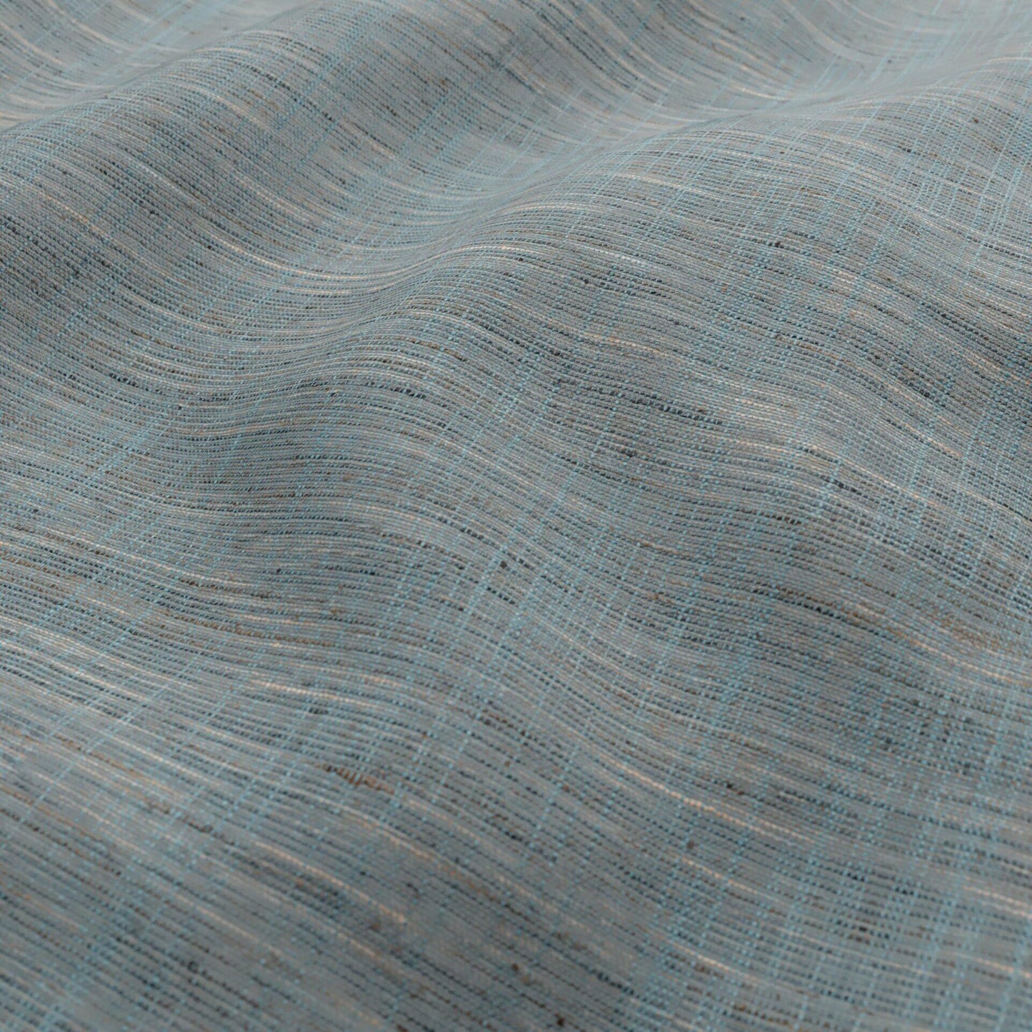 JF Fabrics JULIET 65 Fabric Texture Teal, Blue, Cream, Light Brown Wide Width, Sheer, Woven - 9735565 J9491