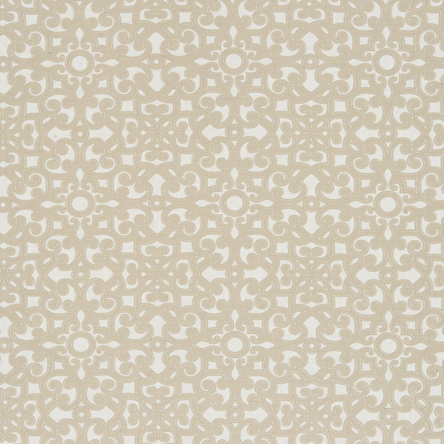 JF Fabrics KANDURI 30 Fabric Traditional,Transitional,Contemporary,Floral,Scroll Creme,Beige Embroidery - 7628930 J8201