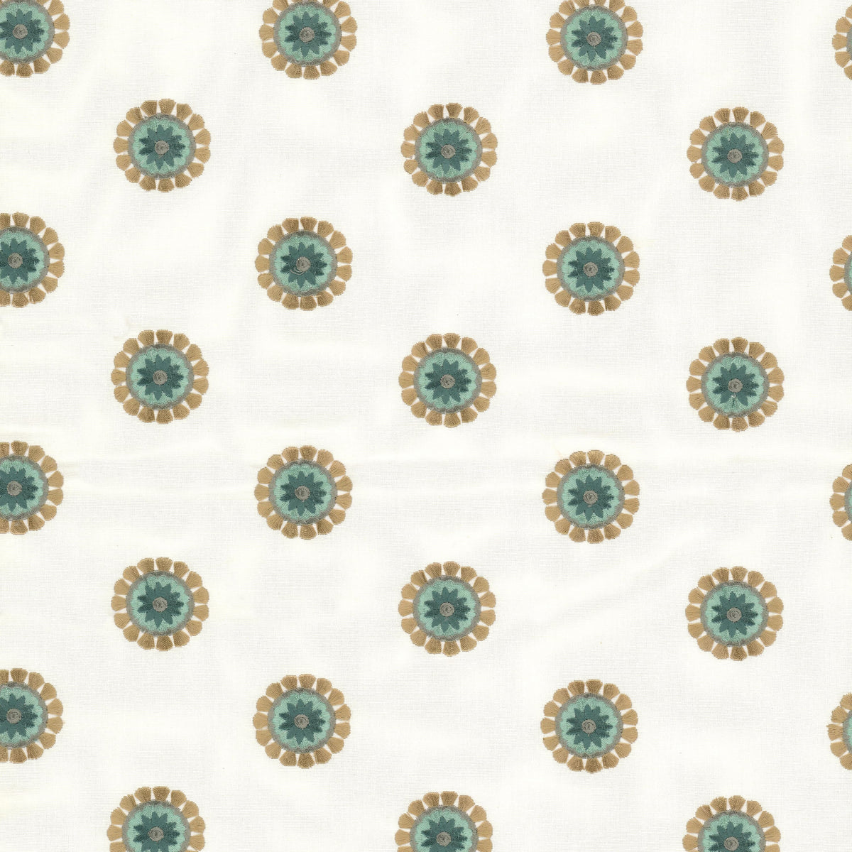STOUT TEXTILES MULTIPURPOSE,EMBROIDERIES TRANSITIONAL,, FLORAL MINERAL - KAZO-2