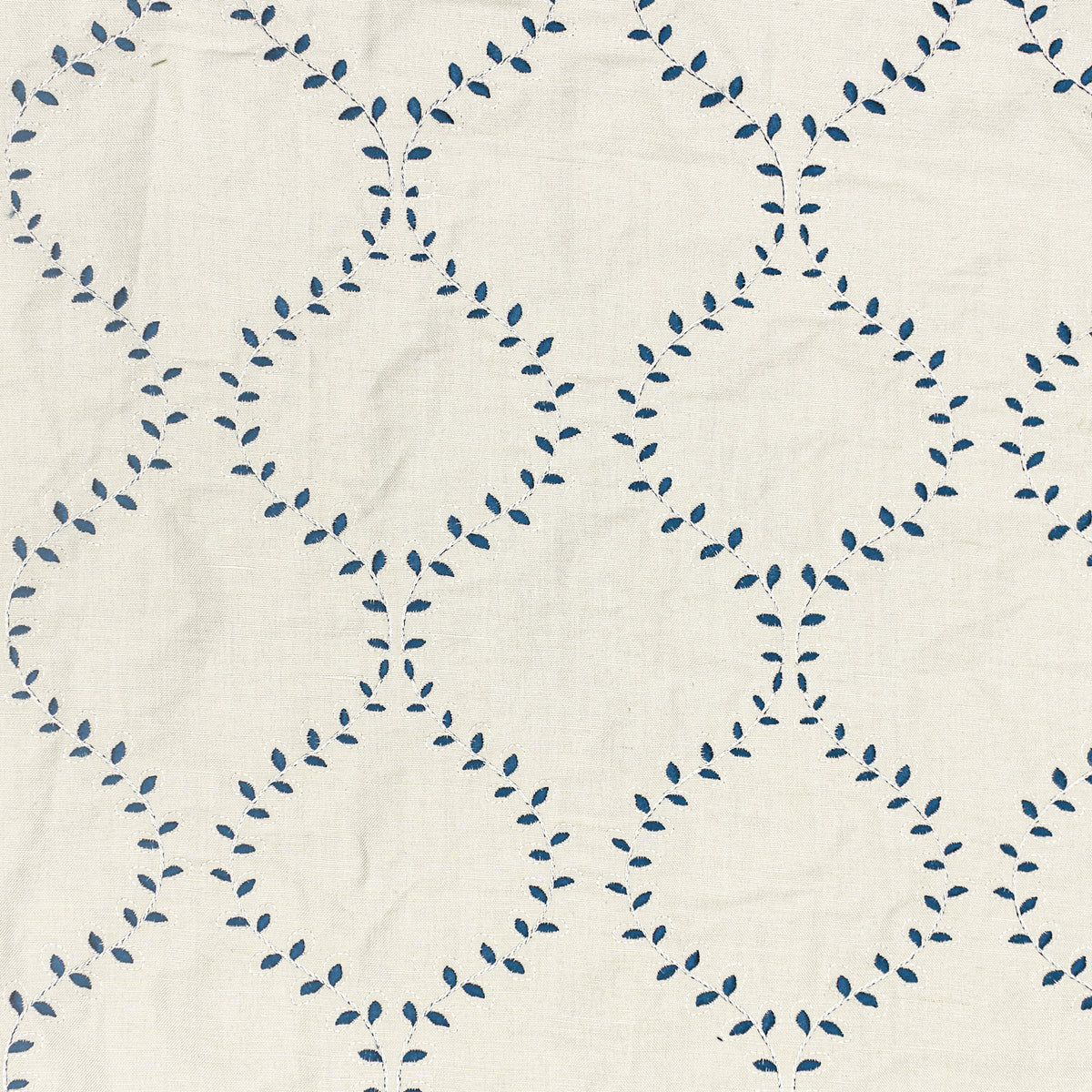 STOUT TEXTILES MULTIPURPOSE,EMBROIDERIES TRADITIONAL, OGEE COBALT,SAPPHIRE - KEAN-1