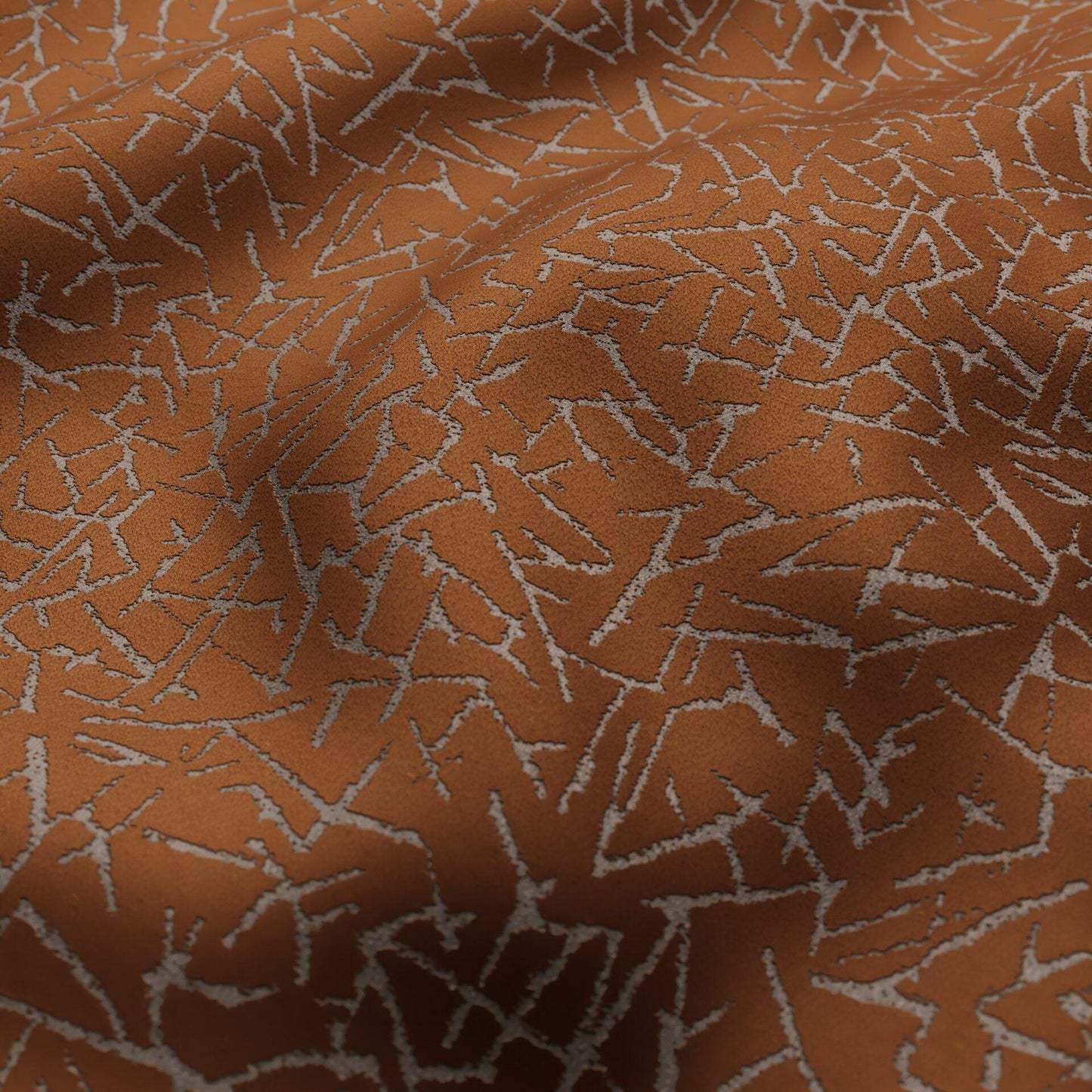 JF Fabrics KING 29 Fabric Texture, Abstract Copper, Silver Velvet - 9751729 J9541