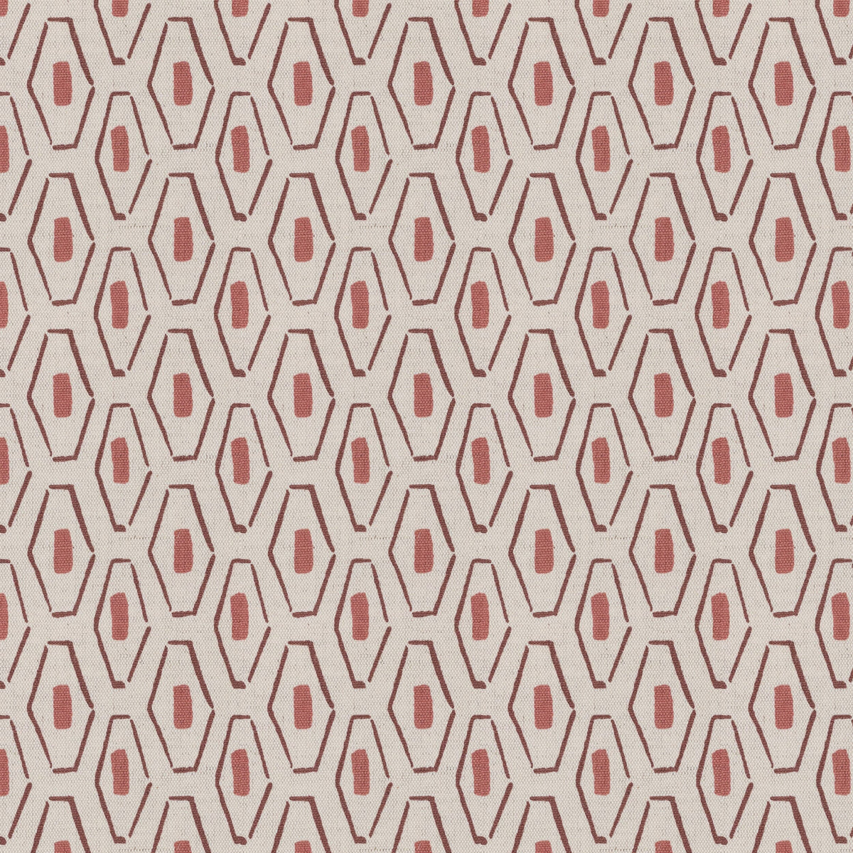 STOUT TEXTILES MULTIPURPOSE,PRINT TRADITIONAL, GEOMETRIC PRIMROSE,TEAROSE - KLAV-2