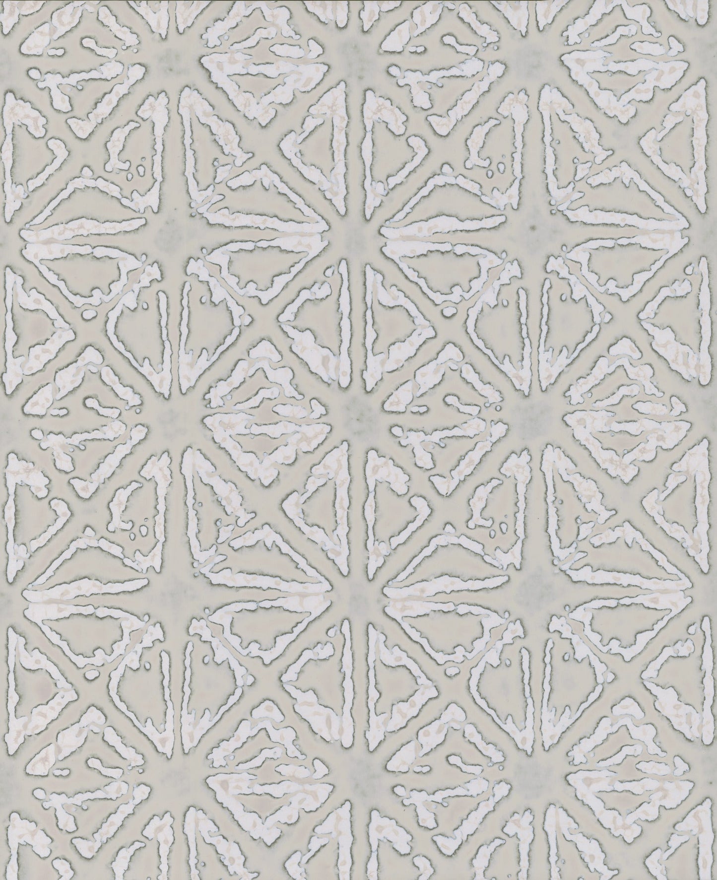 York Wallcoverings Ronald Redding Empire Diamond Silver and Taupe Wallpaper Geometrics Neutrals - KT2112
