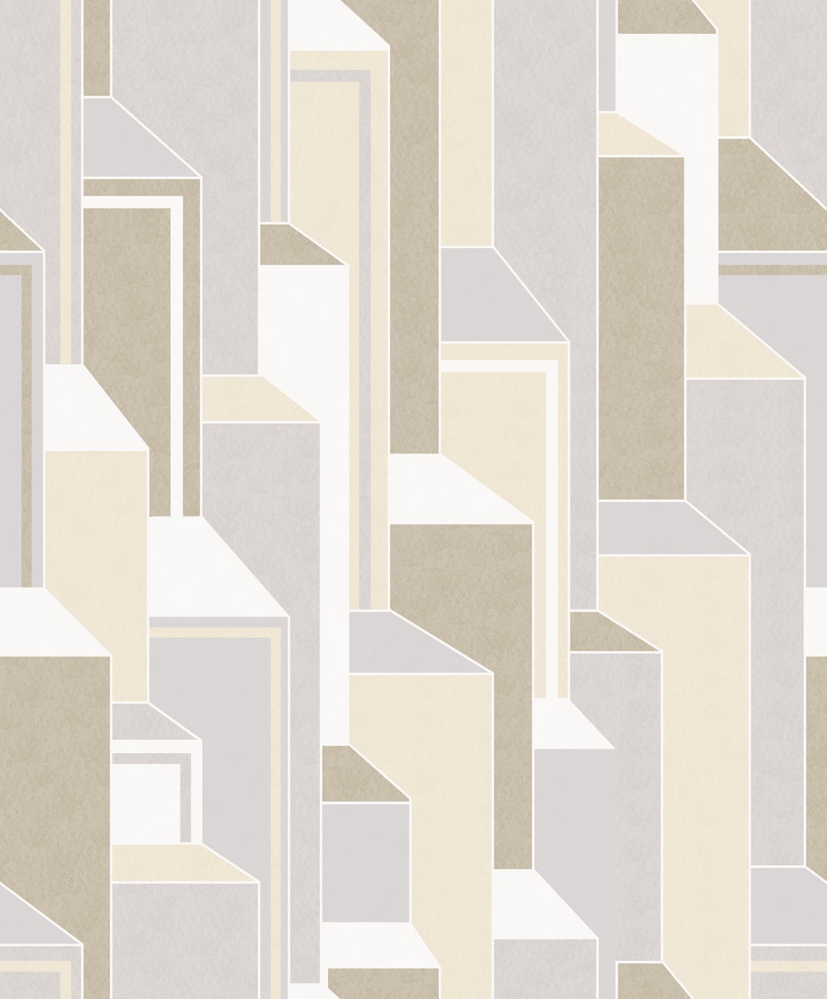 Seabrook Designs Deco Geometric Geometric Art Deco French Vanilla & Pavestone - KTM1340