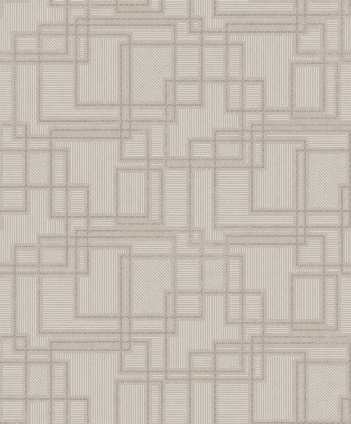 Geometric wall covering featuring grey rectangles with textured lines, ideal for modern interior decor.