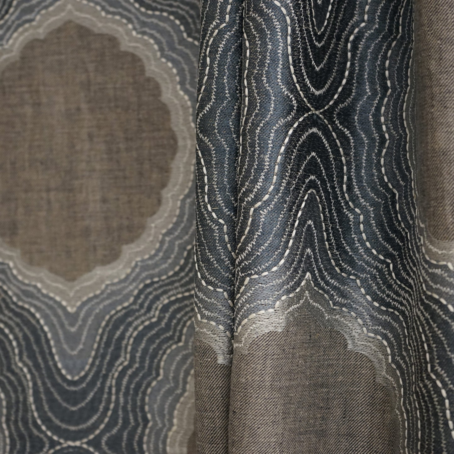 JF Fabrics JF Studio LAGOON 64 Fabric Transitional,Contemporary,Geometric Blue Embroidery,Texture - 5781864 SJ101