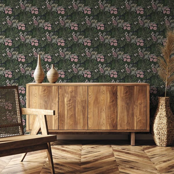 Galerie Wallcoverings Off The Wall Hedgerovia Galerie Wallcoverings Pink - LB25138