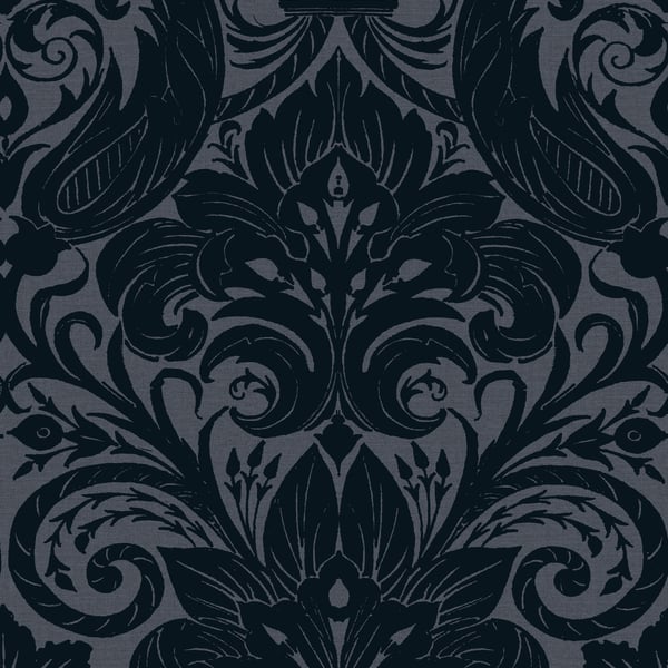 Galerie Wallcoverings Off The Wall Damask Sauvage Galerie Wallcoverings Blue - LB25169