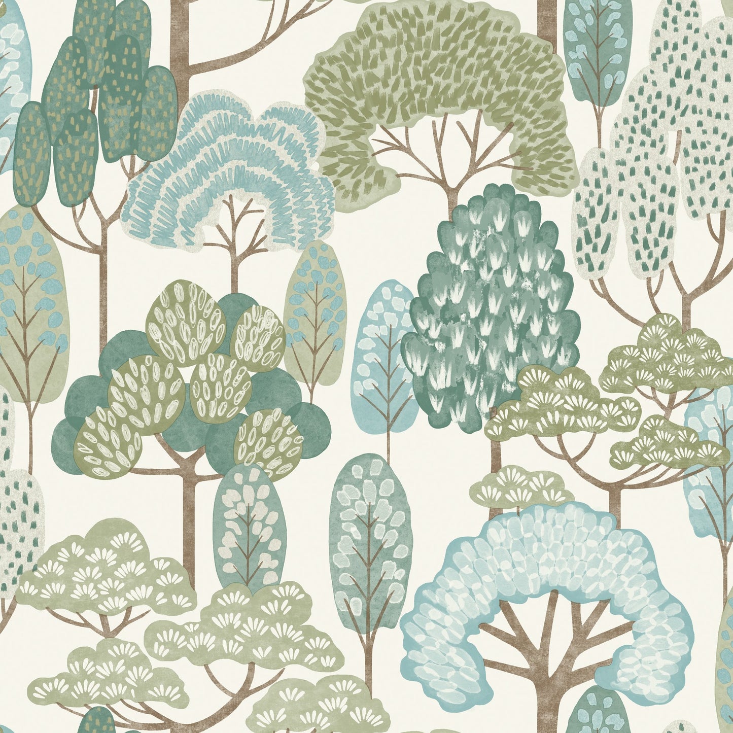 GALERIE WALLCOVERINGS Little Dreamers Trees, Motive Green - GDLD2109