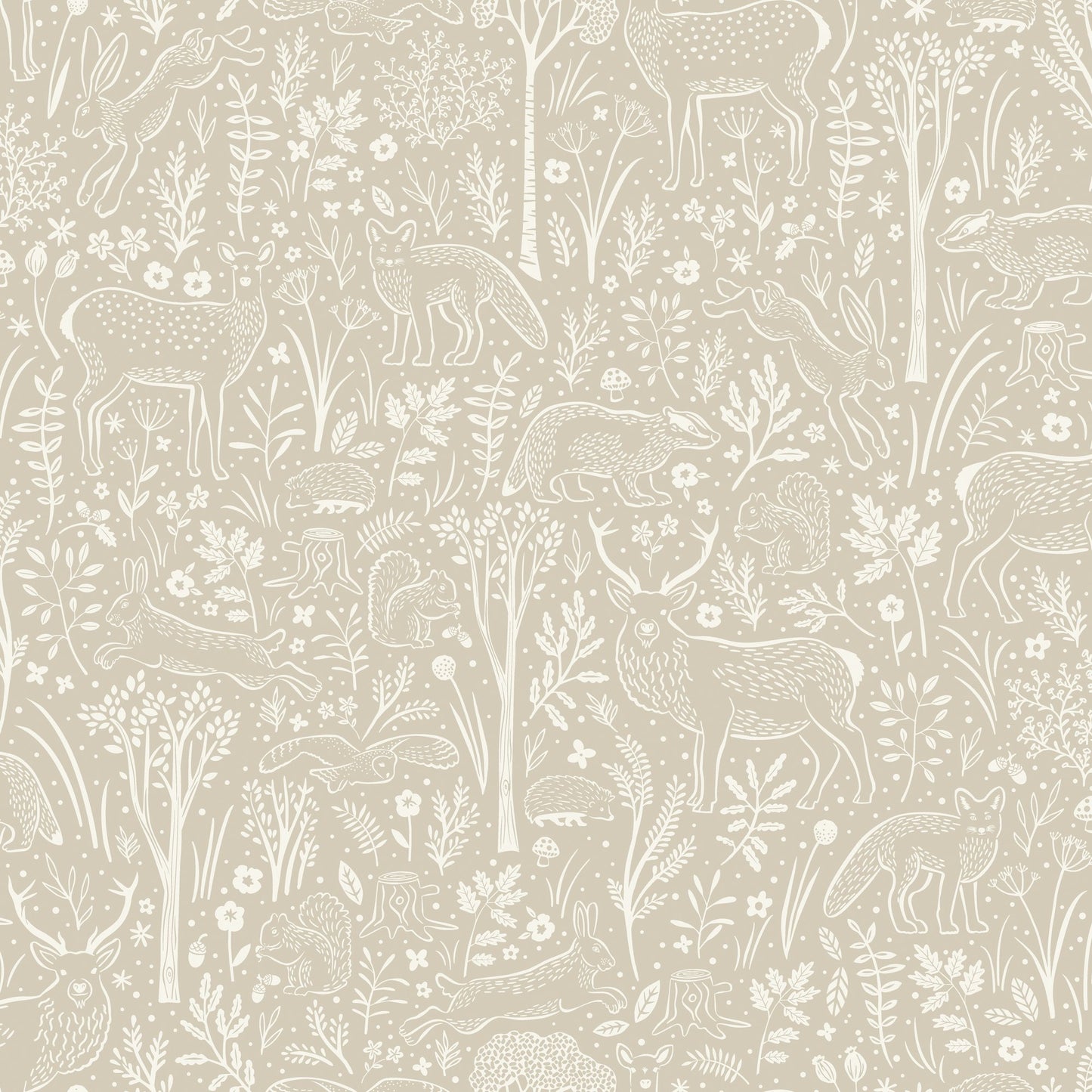 GALERIE WALLCOVERINGS Little Dreamers Trees, all-over Beige - GDLD3403