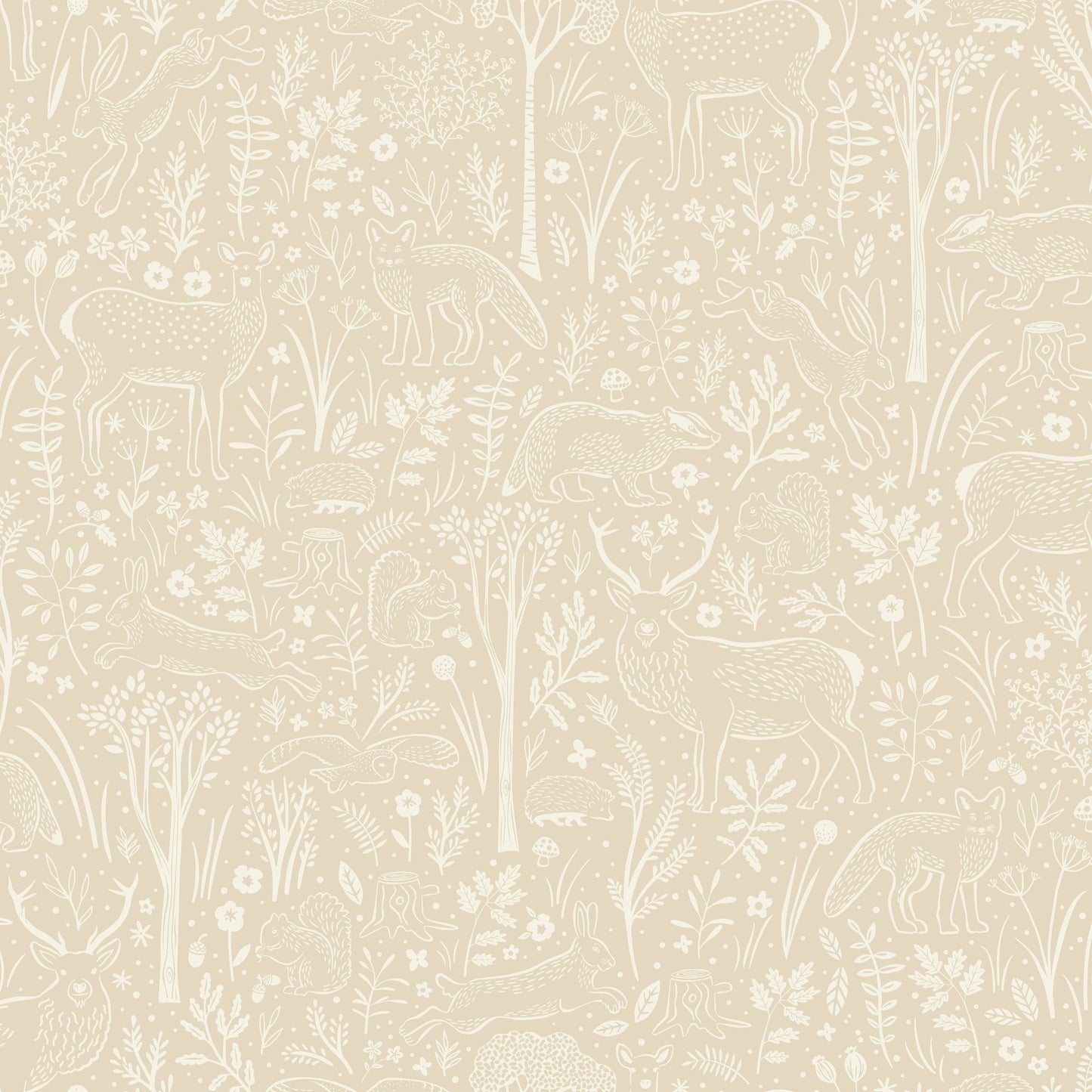GALERIE WALLCOVERINGS Little Dreamers Trees, all-over Beige - GDLD3419