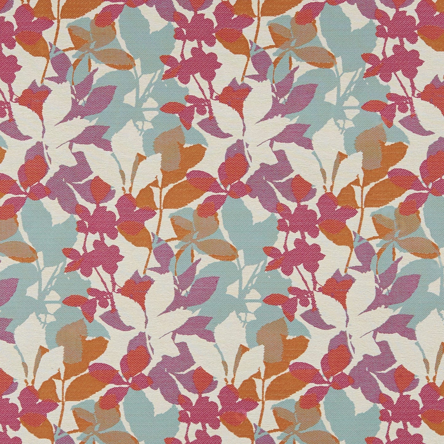 JF Fabrics inside-out LEAFLET 46 Fabric Traditional,Transitional,Contemporary,Floral Blue,Pink Jacquard,Outdoor,Texture - 7833246 J8401