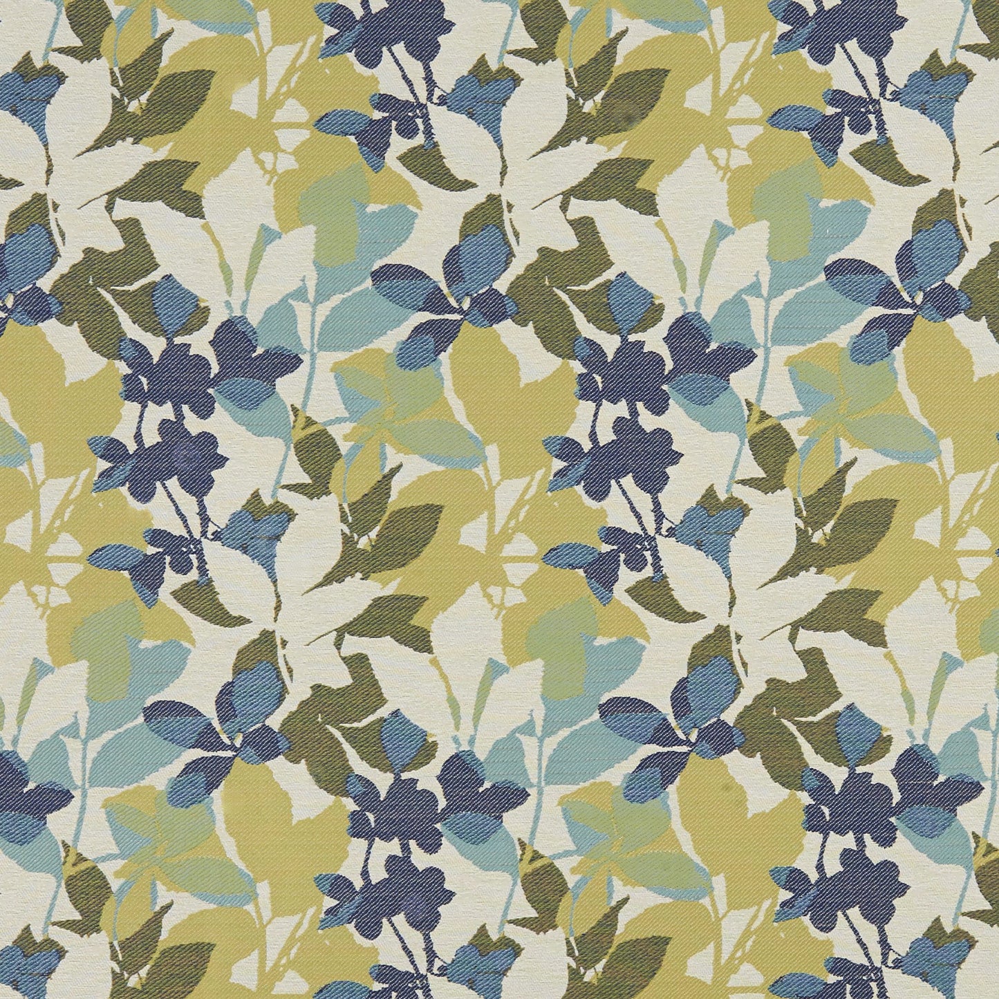 JF Fabrics inside-out LEAFLET 77 Fabric Traditional,Transitional,Contemporary,Floral Blue,Green Jacquard,Outdoor,Texture - 7833277 J8401