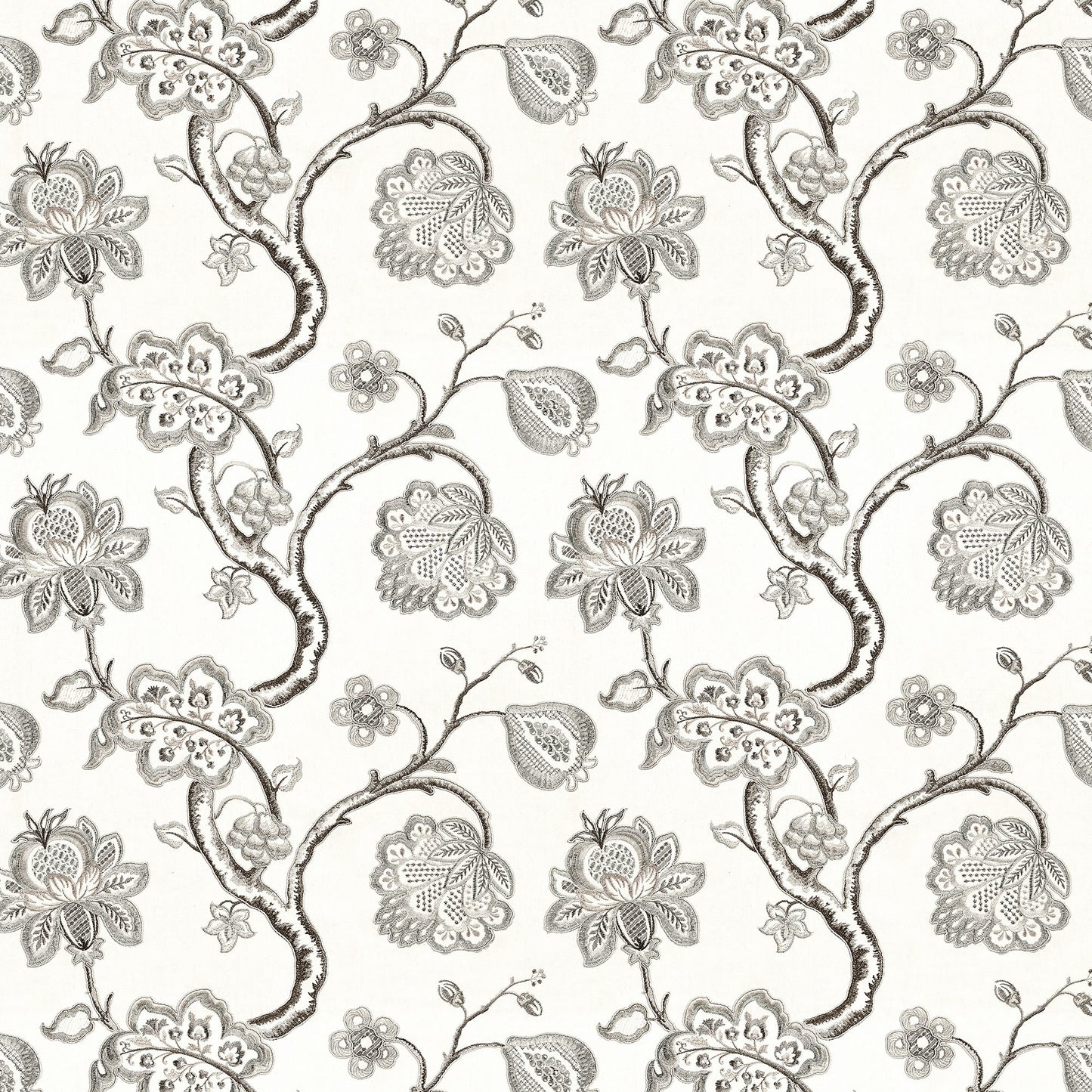 JF Fabrics LEAP 95 Fabric Traditional,Transitional,Contemporary,Floral Grey/Silver Embroidery,Texture,Linen Texture - 6473695 J8011