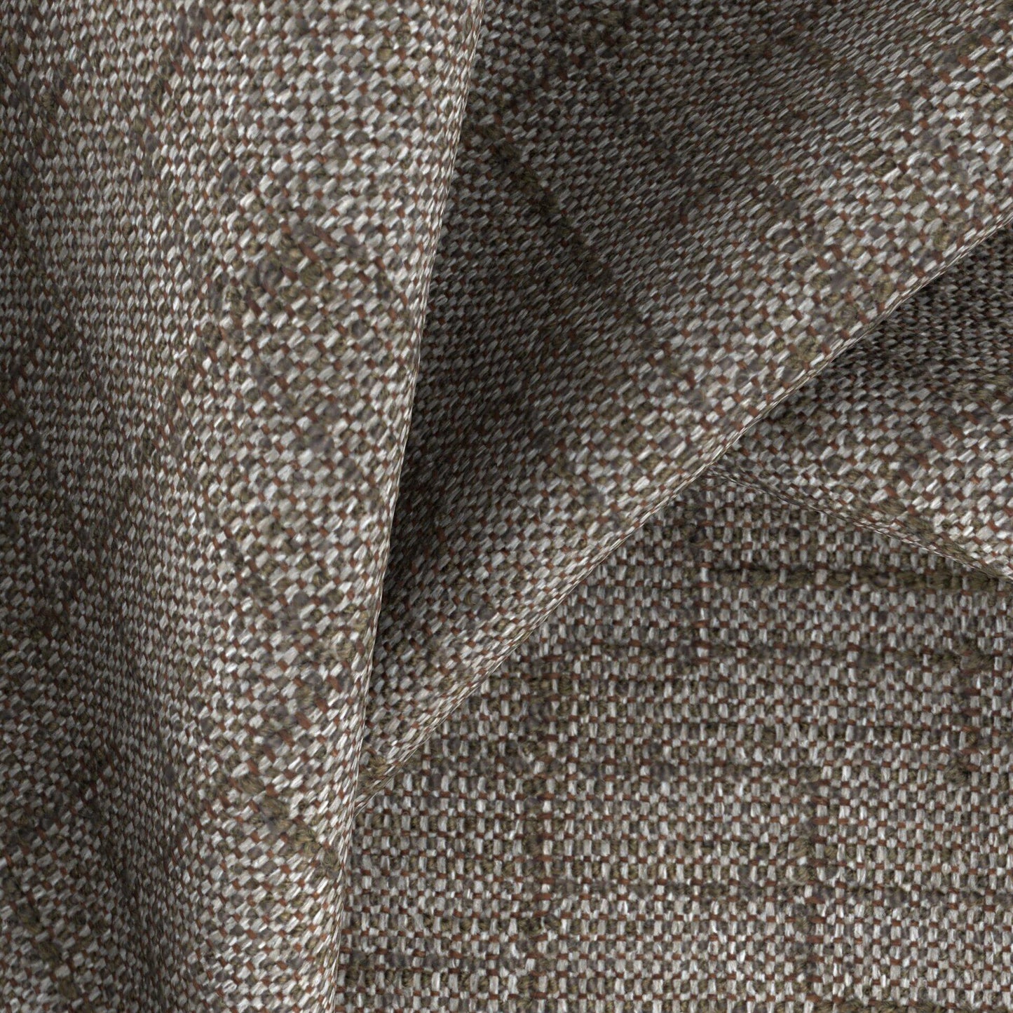 JF FABRICS Lennon 39 J9771 Boucle Plain, Texture Chocolate Brown, Camouflage Green, Taupe Boucle - 10124439