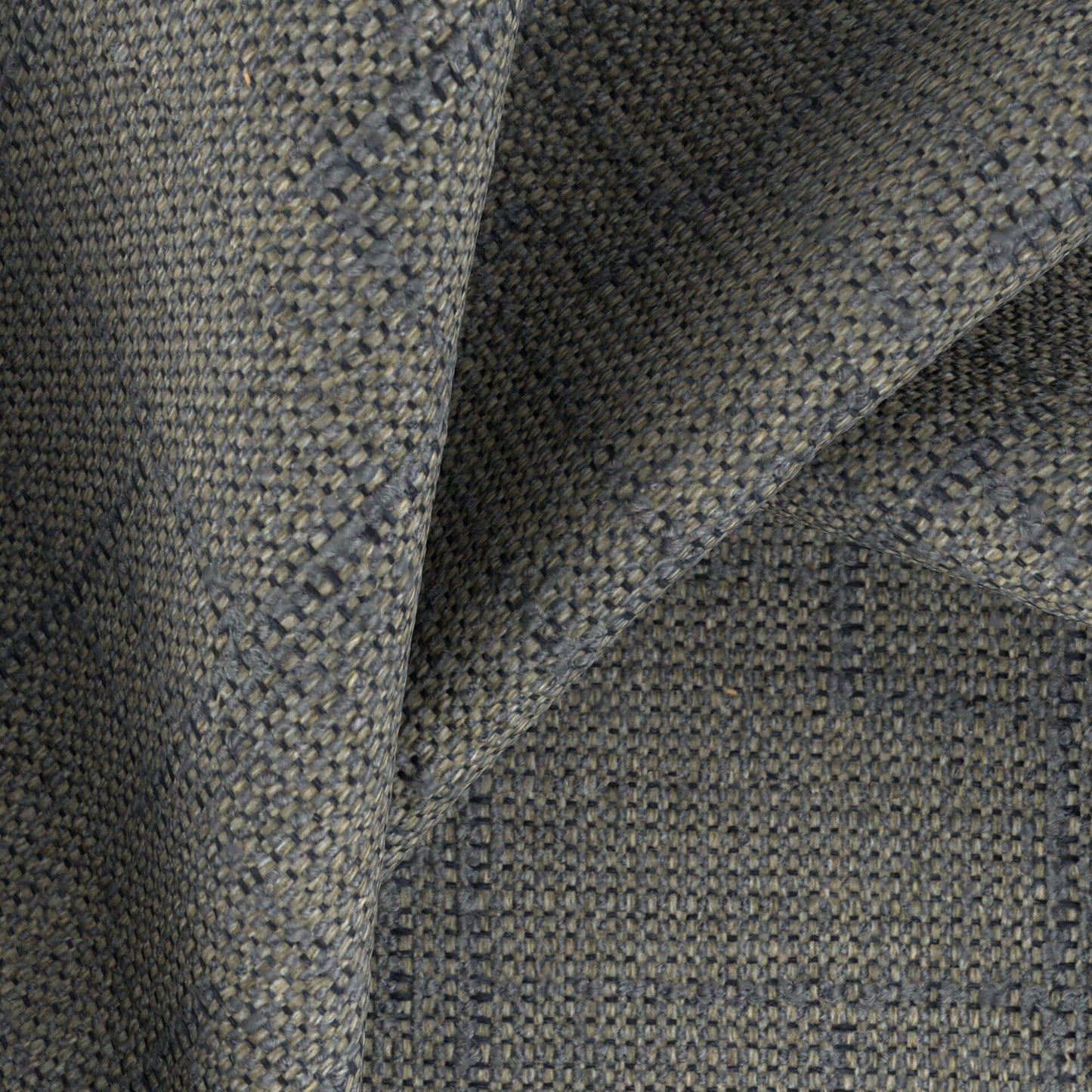 JF FABRICS Lennon 79 J9771 Boucle Plain, Texture Moss Green, Charcoal Grey Boucle - 10124479