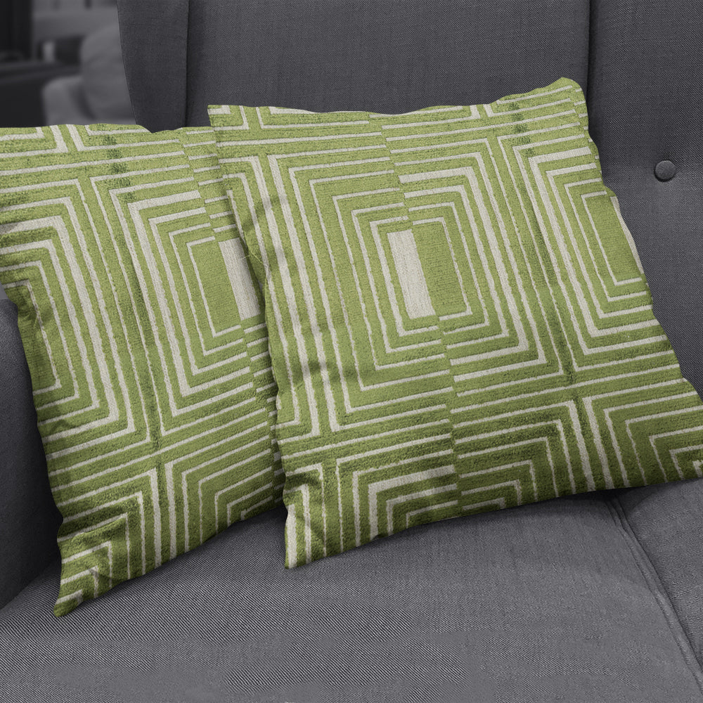 NICHOLASJOHN INC NJ-LEO Olive Velvet,Geometric Fabric - NJ25-1882