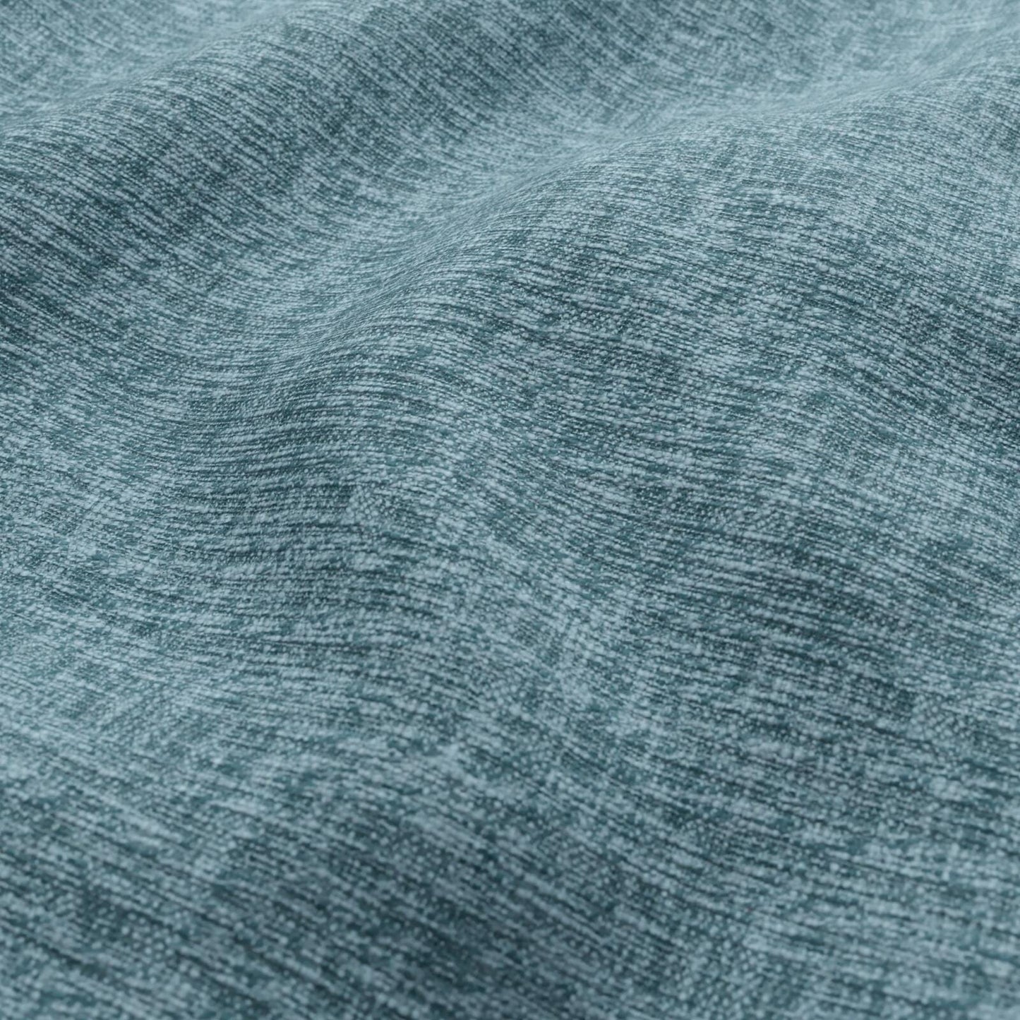 Close-up of blue aqua plain-woven fabric with a smooth, even texture.