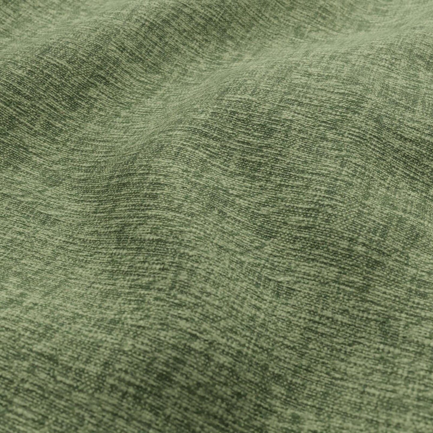 Olive green woven fabric with a plain weave.