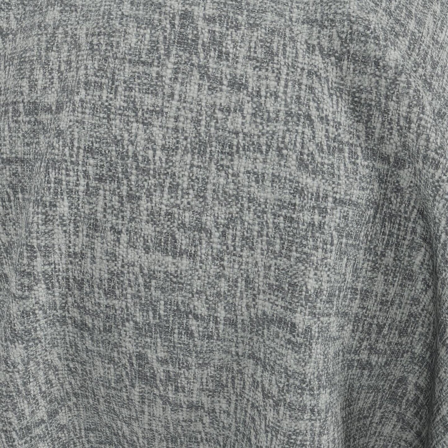 Gray heather blue-grey woven fabric, close-up showing plain weave texture.