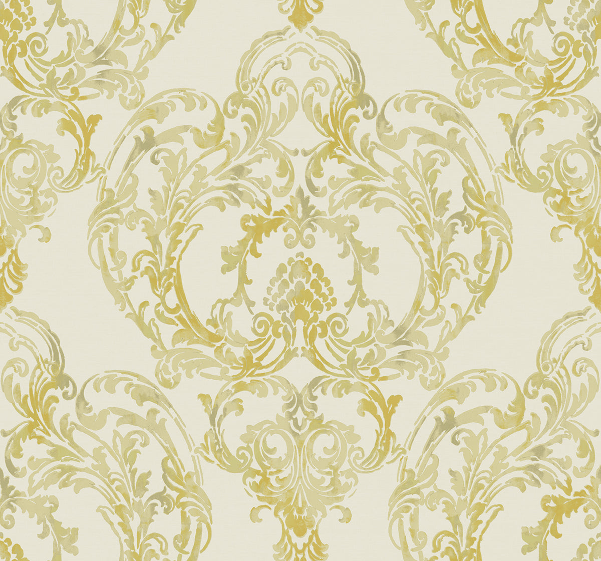 Seabrook Designs Roxen Damask Damask Traditional Off-White , Gold - LG90703