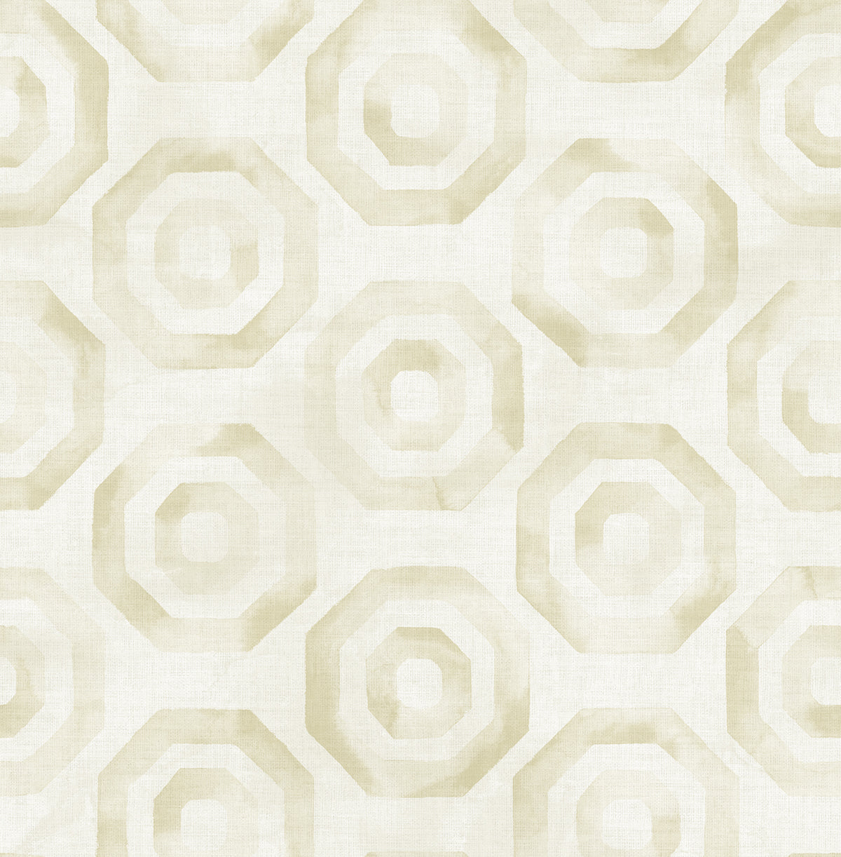 Seabrook Designs Faravel Geo Geometric Contemporary Gold , Off-White - LG91505