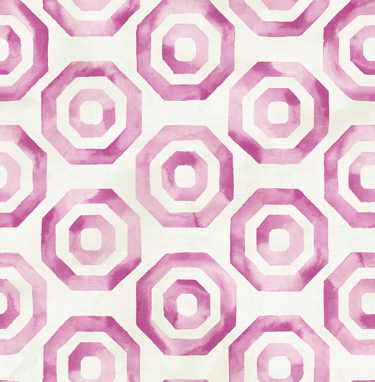 Seabrook Designs Faravel Geo Geometric Contemporary Magenta , Off-White - LG91509