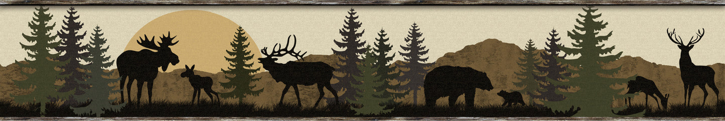 York Wallcoverings York Wallcoverings Scenic Silhouette Brown Border Browns - LM7946BD