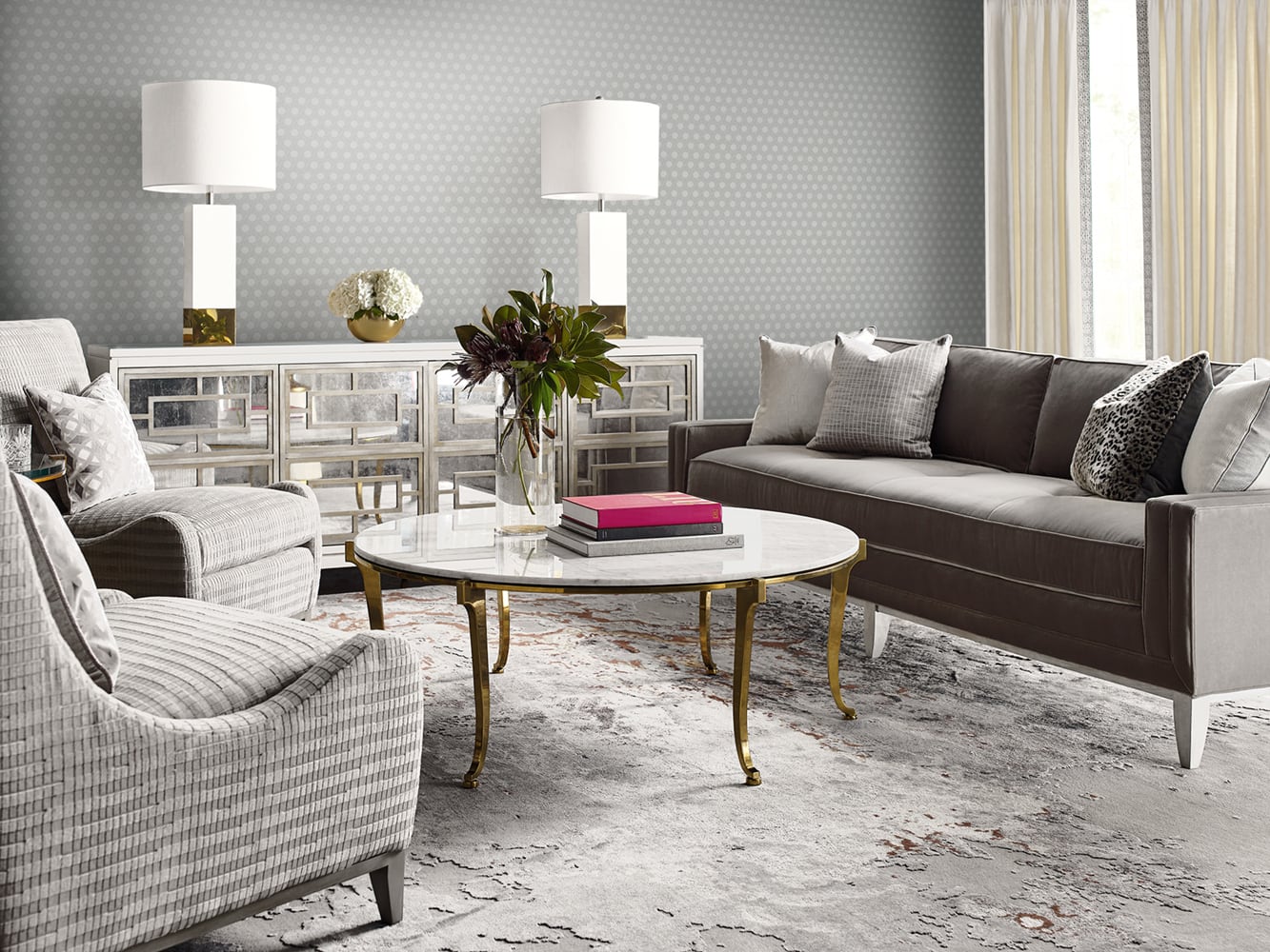 Lillian August Luxe Retreat Cabana Wicker Wicker Coastal Grey Matte - LN10208