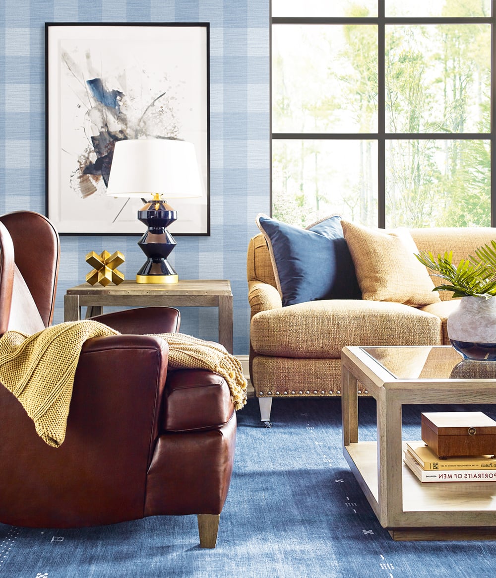 Lillian August Luxe Retreat Rugby Gingham Gingham Coastal Blue Matte - LN10812