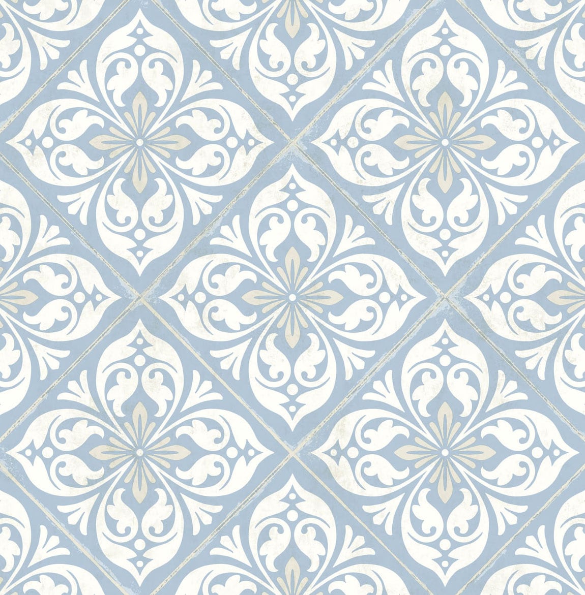 Lillian August Luxe Retreat Plumosa Tile Tile Coastal Blue Matte - LN11002