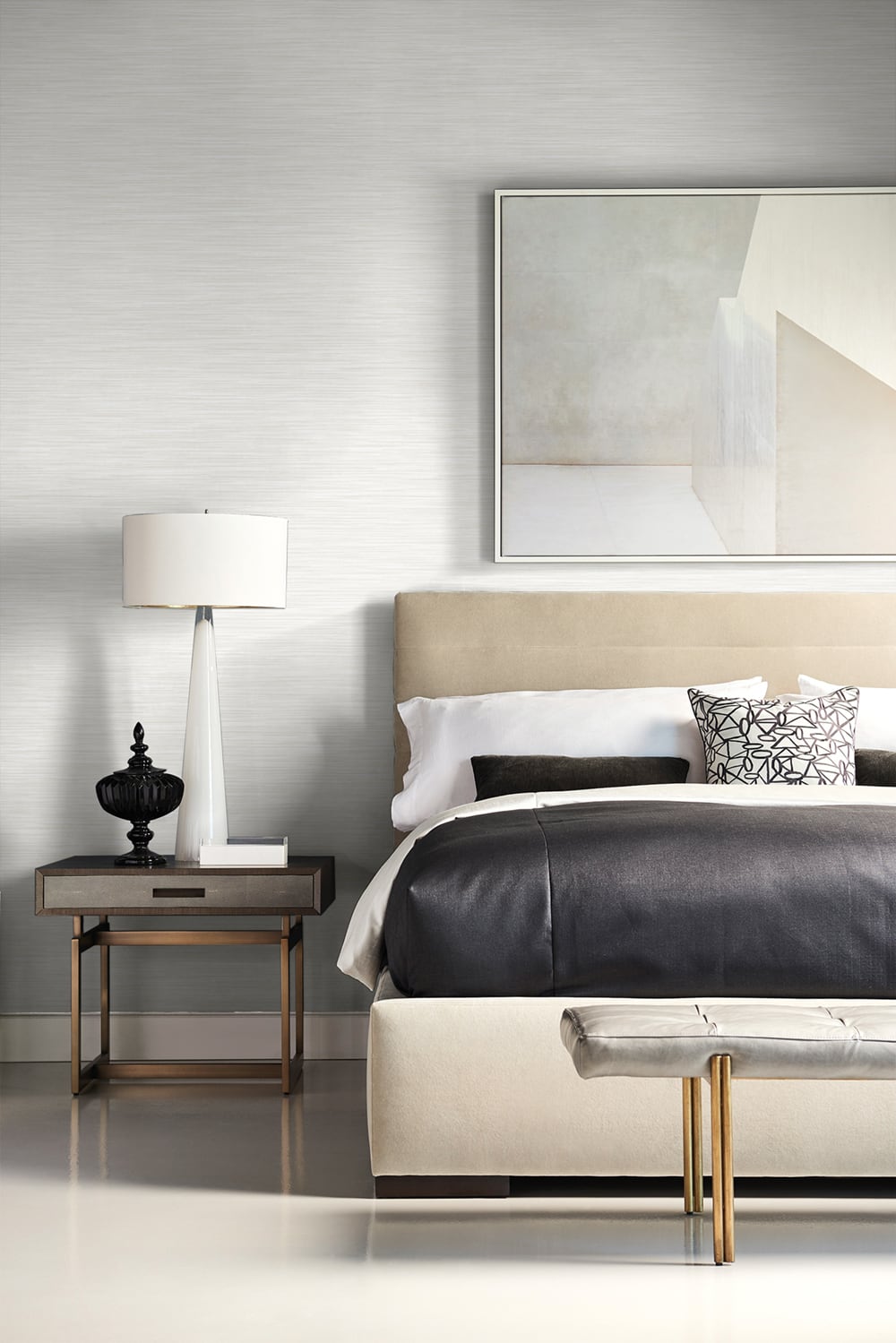 Lillian August Luxe Retreat Reef Stringcloth Grasscloth Coastal Off-White Matte - LN11310