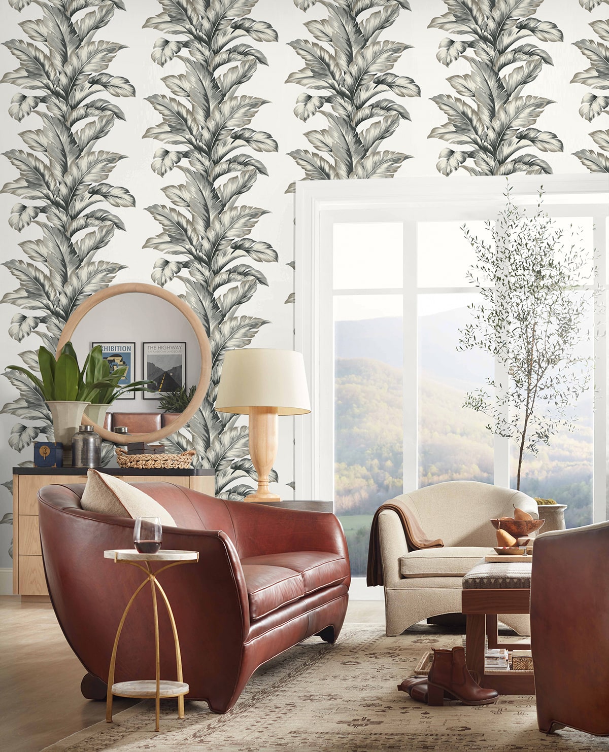 Lillian August Coastal Haven Banana Springs Botanical Coastal Grey Matte - LN40600
