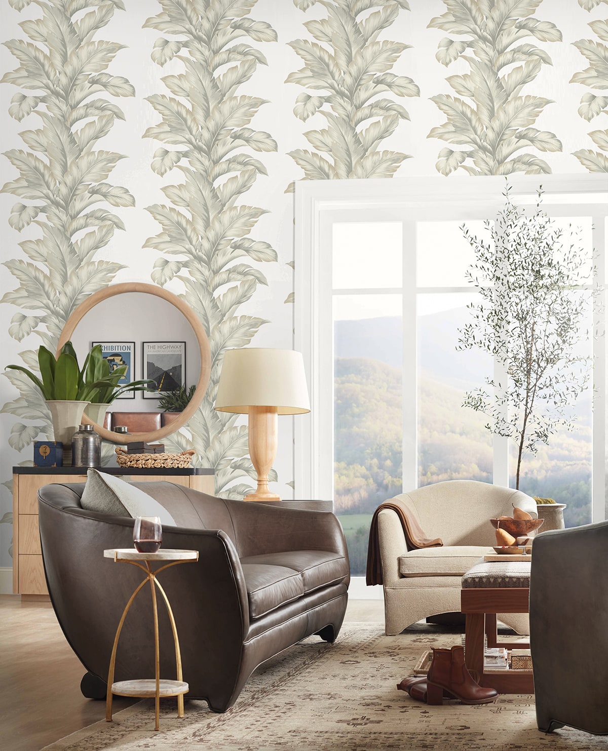 Lillian August Coastal Haven Banana Springs Botanical Coastal Grey Matte - LN40607