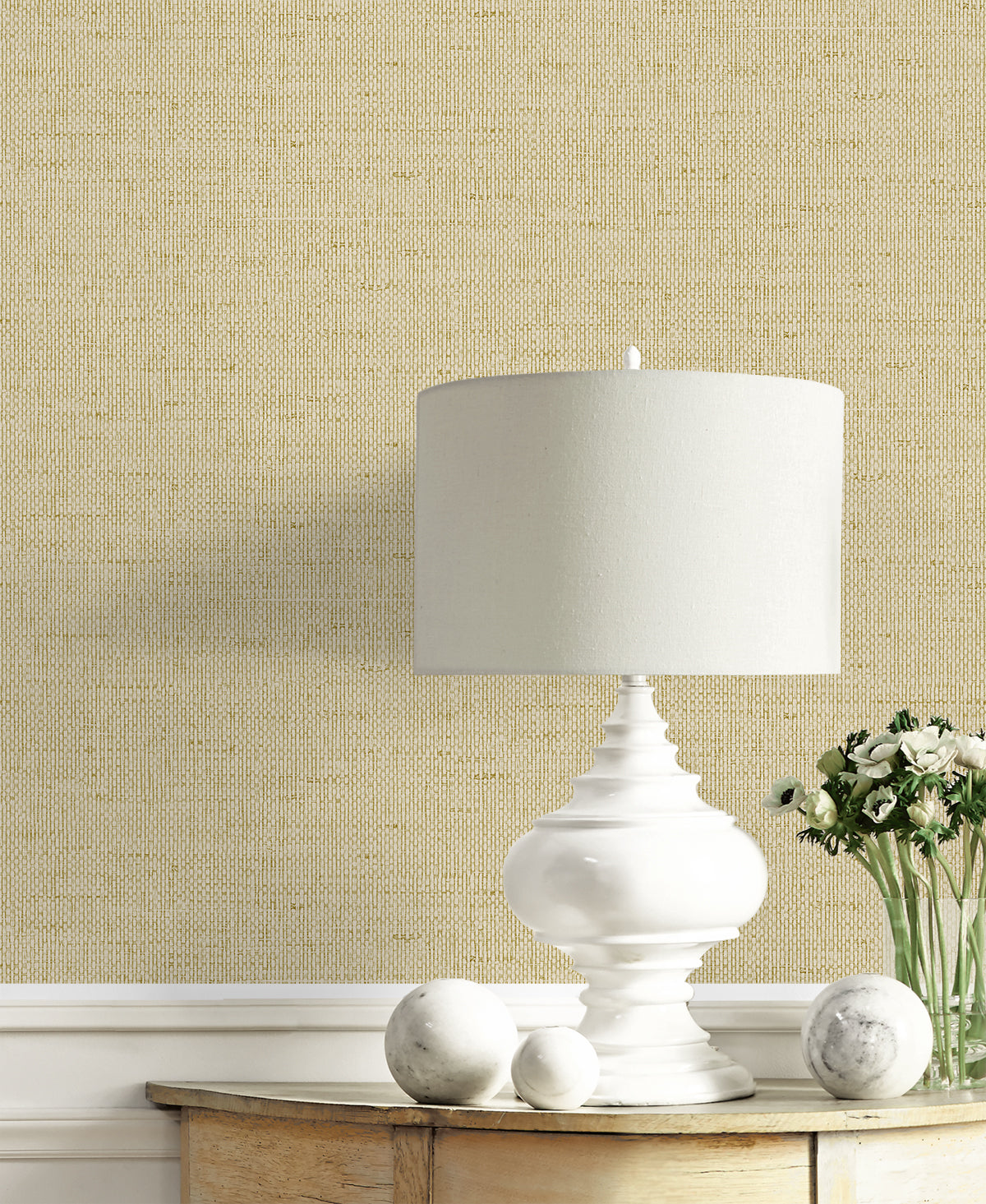 Lillian August Coastal Haven Kaya Faux Paperweave Faux Grasscloth Coastal Beige Matte - LN41313