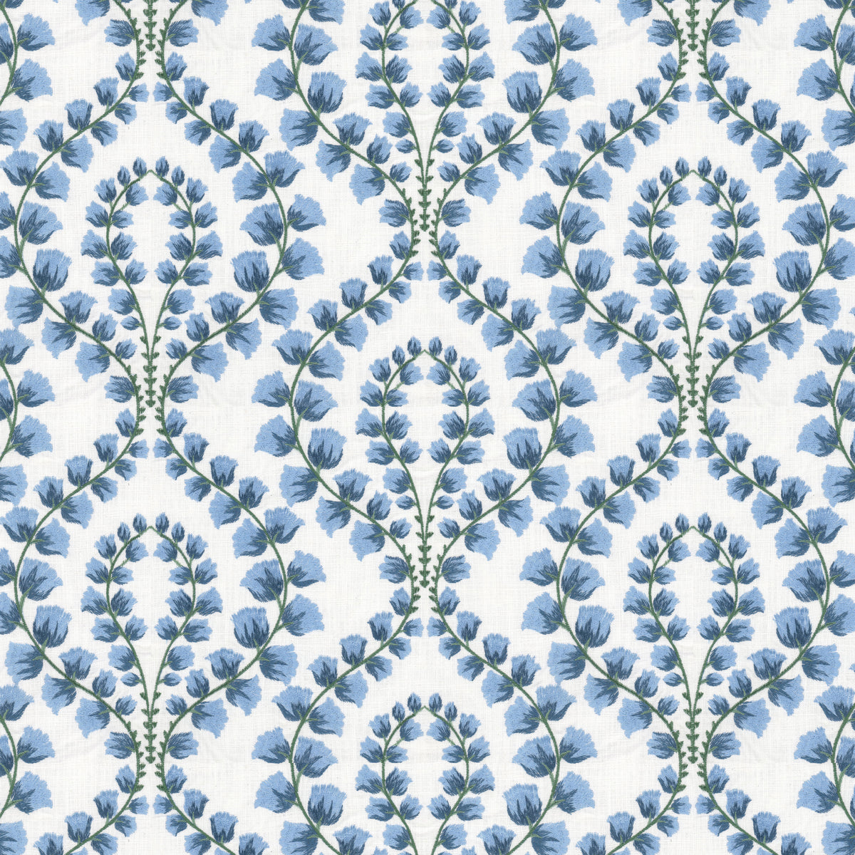 STOUT TEXTILES MULTIPURPOSE,EMBROIDERIES TRADITIONAL, FLORAL CHAMBRAY - LOIR-2