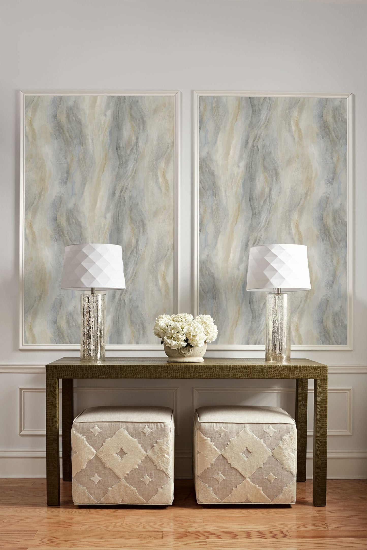 Seabrook Designs Living with Art Smoke Texture Embossed Vinyl Embossed Vinyl Contemporary Grey Matte - LW50908