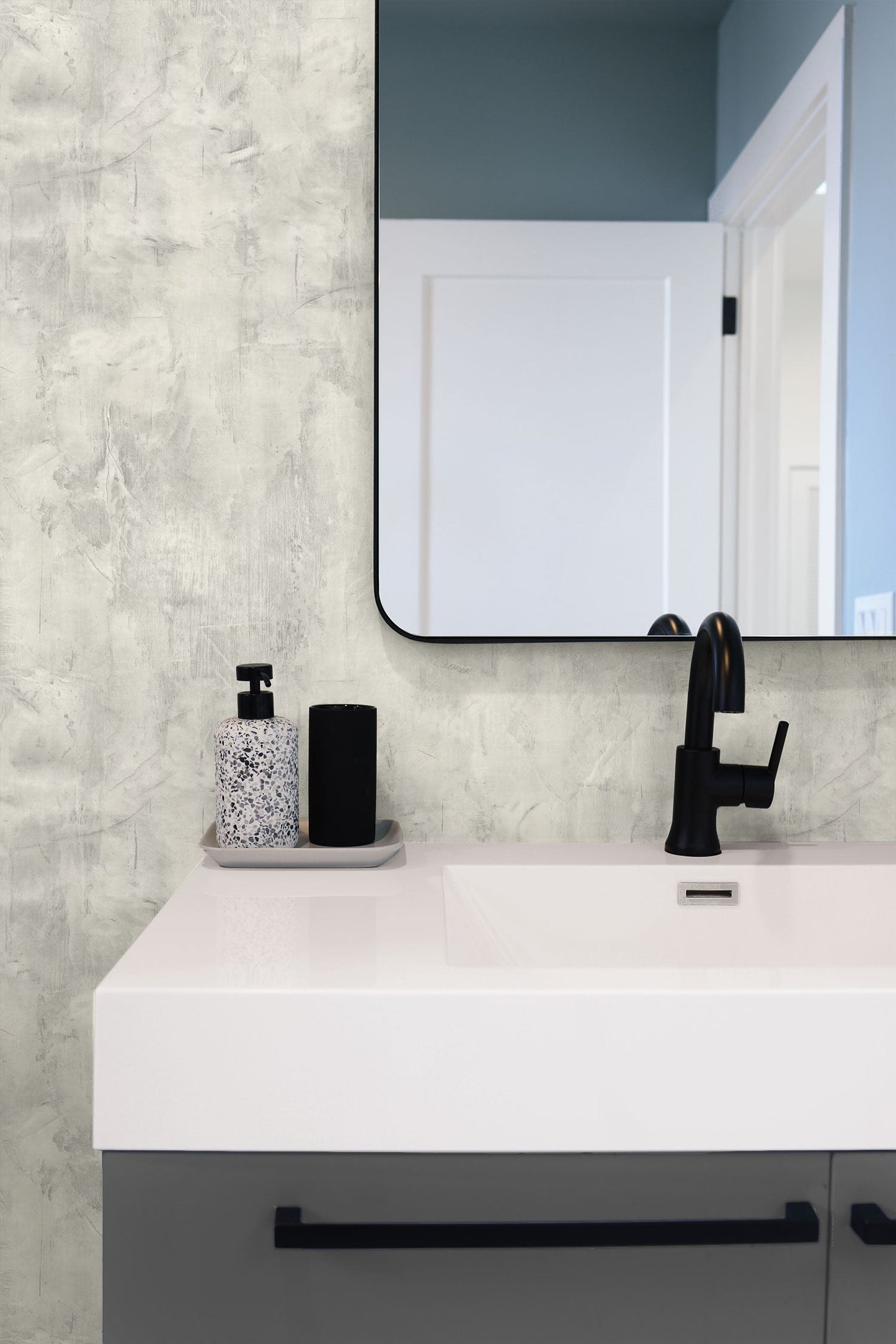 Seabrook Designs Living with Art Rustic Stucco Faux Faux Contemporary Silver Metallic - LW51710