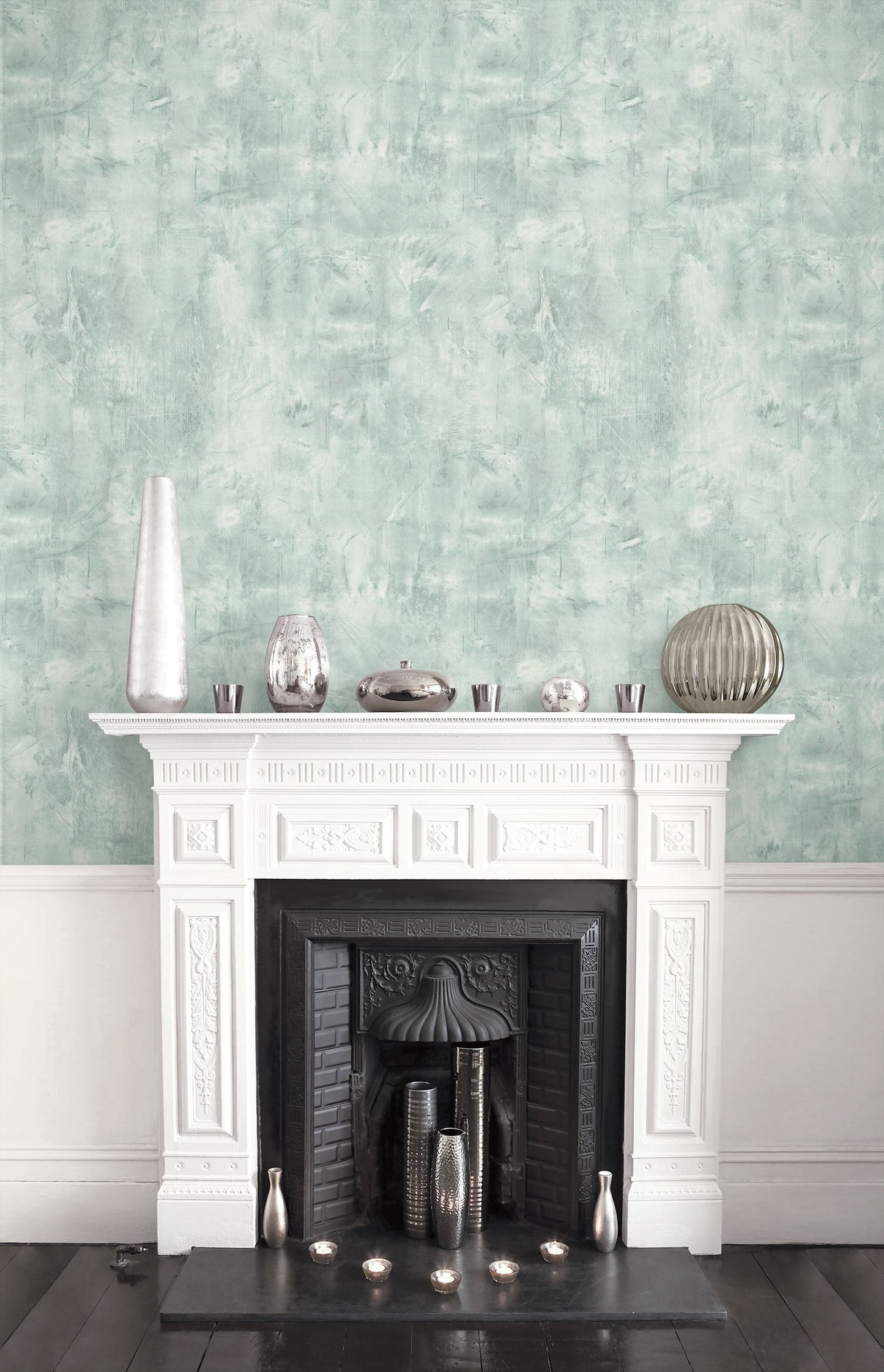 Seabrook Designs Living with Art Rustic Stucco Faux Faux Contemporary Green Matte - LW51714