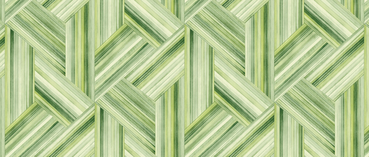 Seabrook Designs Living with Art Geo Inlay Fabric Geometric Contemporary Green Matte Fabric - LW51904F