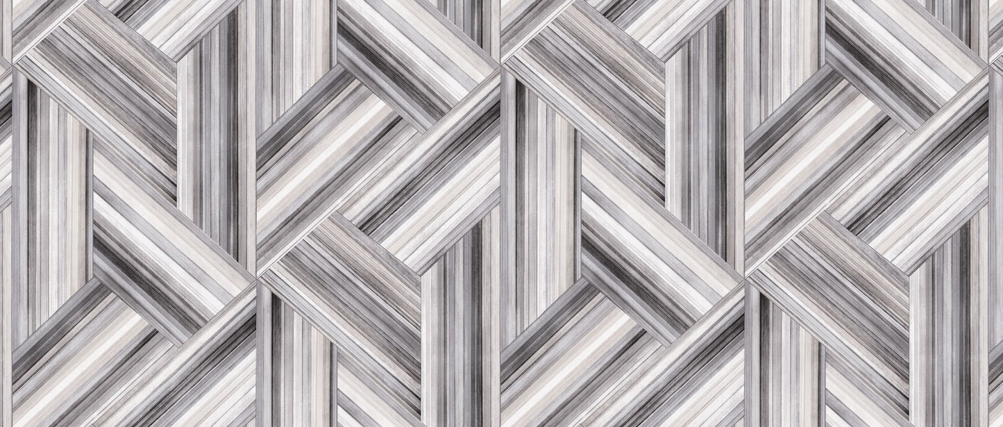 Seabrook Designs Living with Art Geo Inlay Fabric Geometric Contemporary Grey Matte Fabric - LW51908F