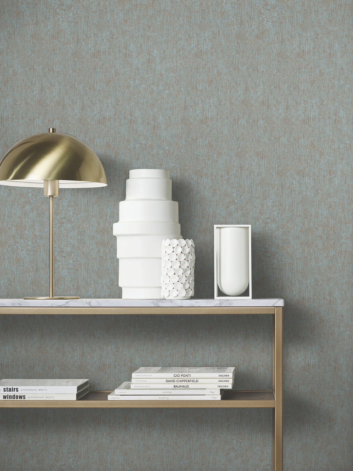 York Wallcoverings Antonina Vella Dustan Teal Distressed Wallpaper Graphics Traditional Teal Wallpaper - MA35526