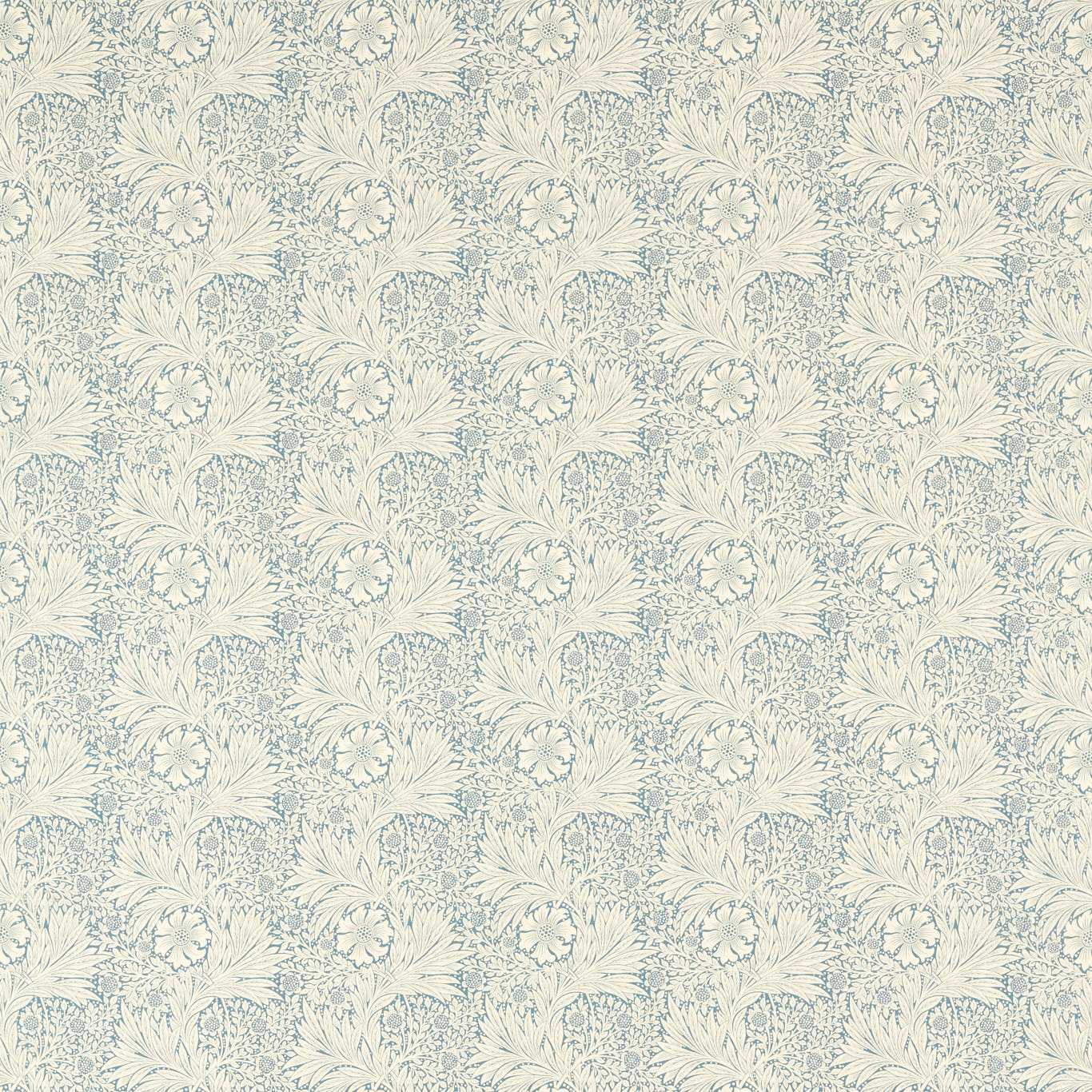 MORRIS & CO Marigold Fabric Contemporary, Floral Mineral Blue - MAMB227102